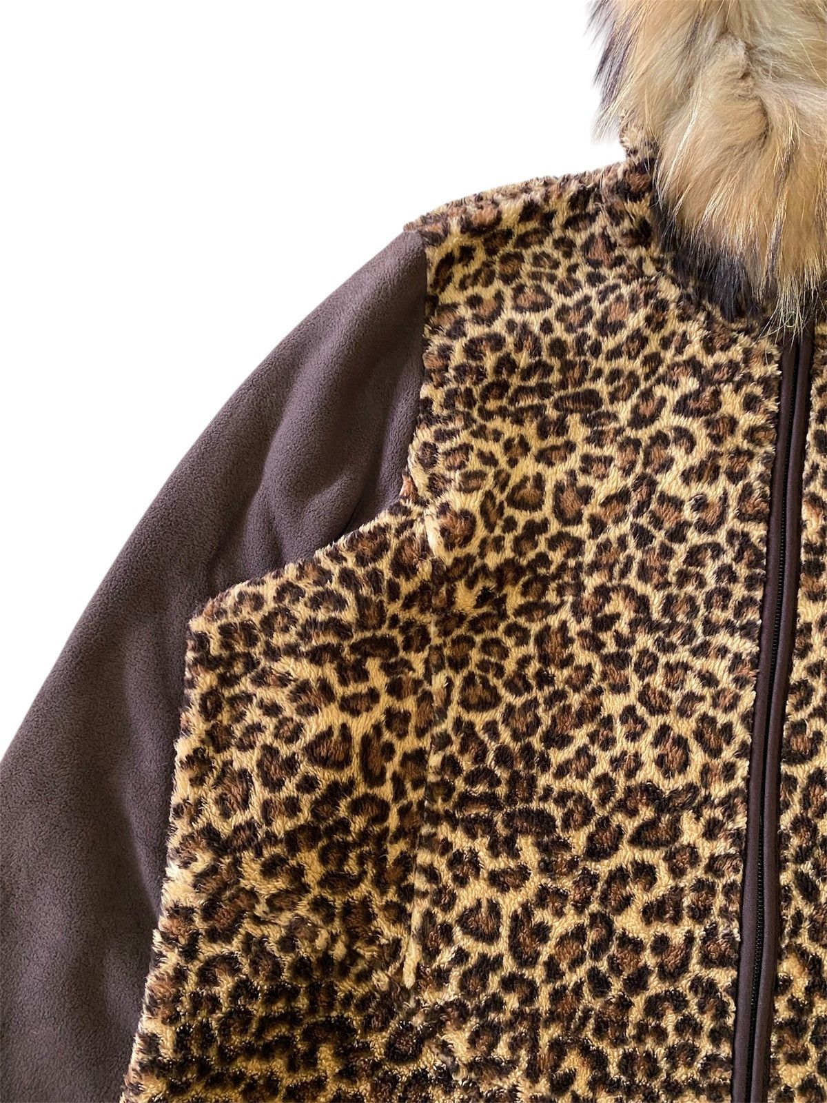 Vintage Fur Crocodile Leopard Sherpa Fleece Jacket Y2K Cozy Outer Size ONE SIZE - 3 Thumbnail