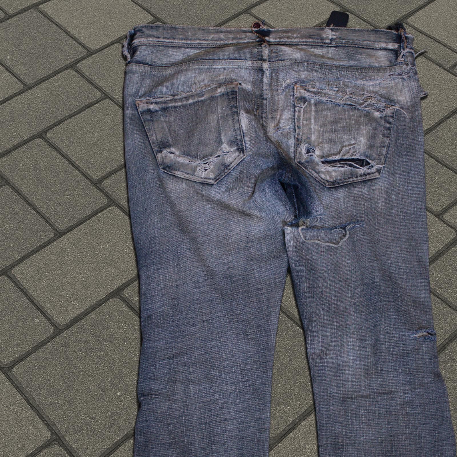 Rick Owens SS09 Rick Owens Acid Wash Banana Cut Denim Size US 29 - 4 Thumbnail