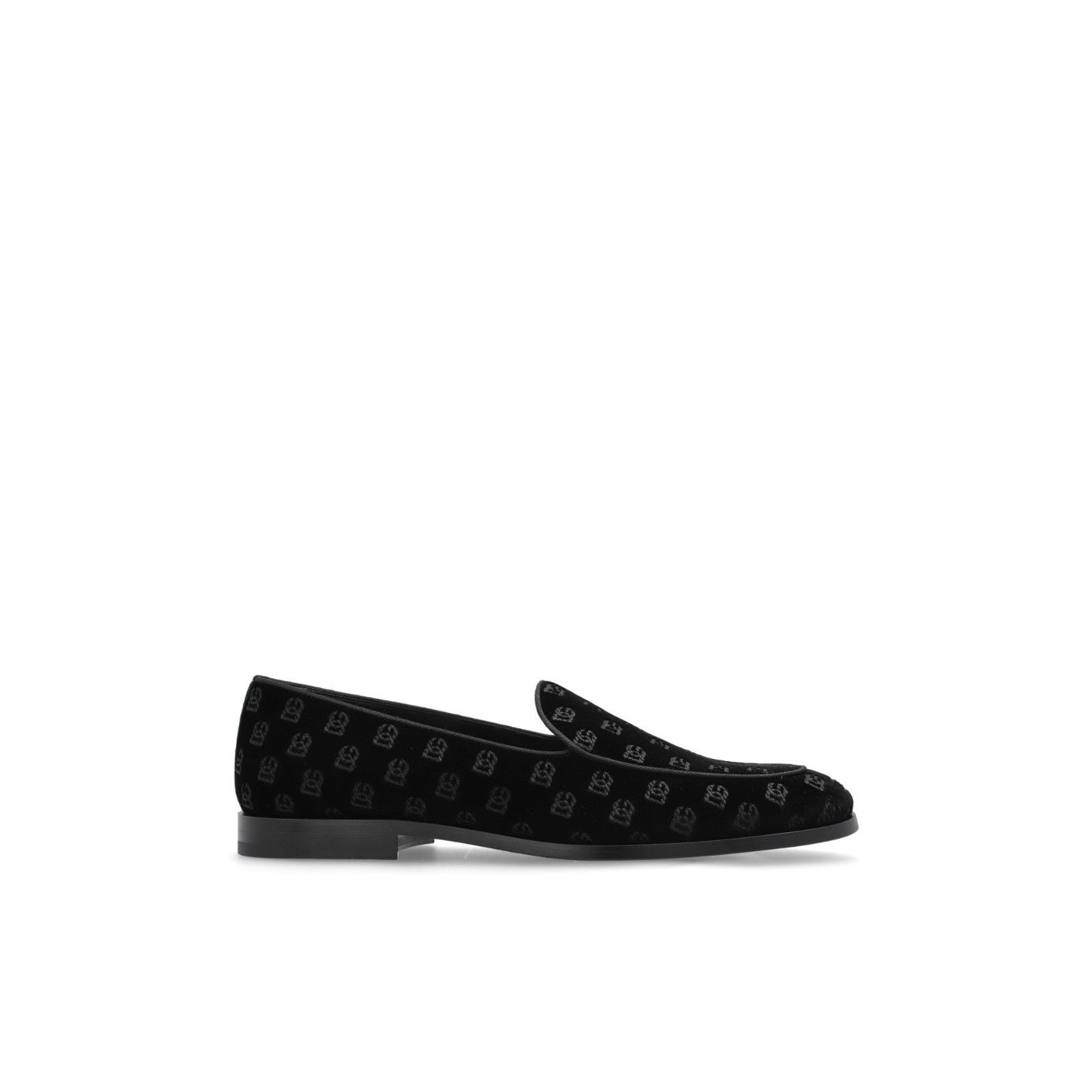 DOLCE&GABBANA Black Fabric Loafers New & Authentic (Men's si
