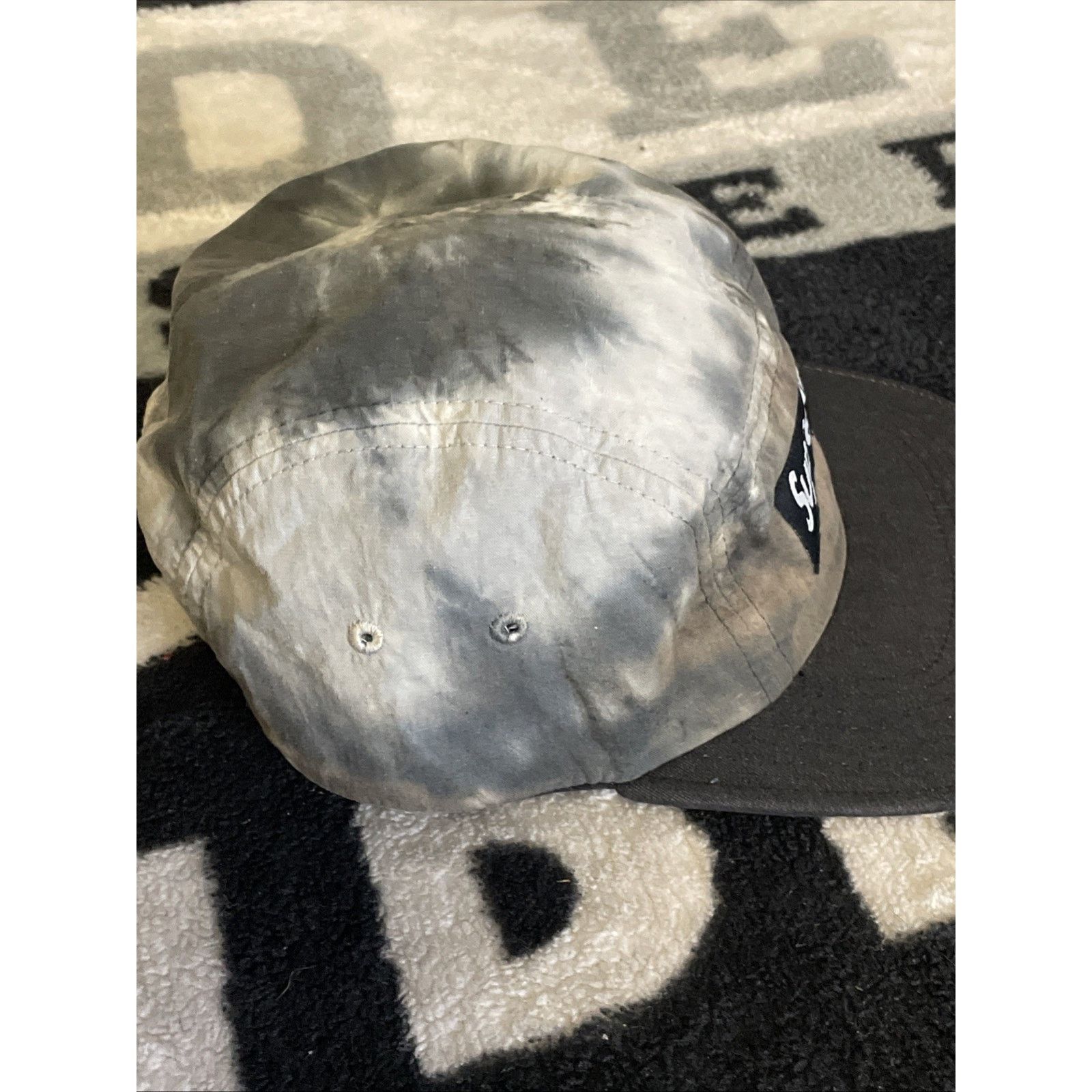 Supreme Supreme SS13 Tie-Dye black And White Camp Cap Rare Short Size ONE SIZE - 4 Thumbnail