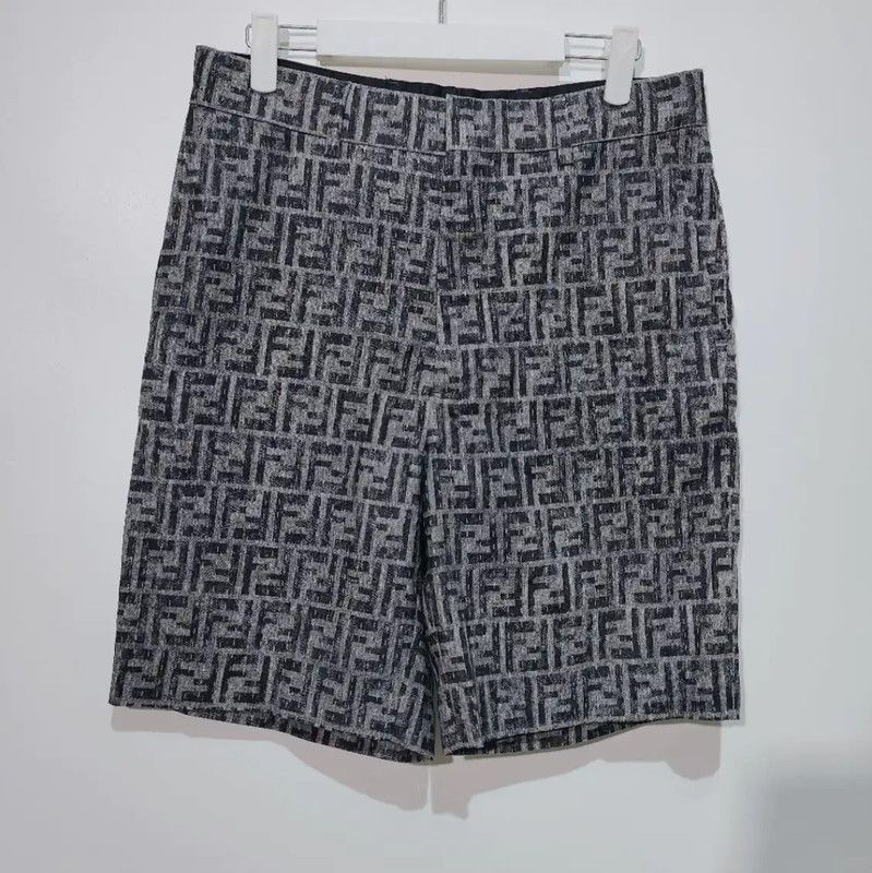 Fendi Fendi Gray and Black Casual Pants for Women 0089 Size 23" - 1 Thumbnail