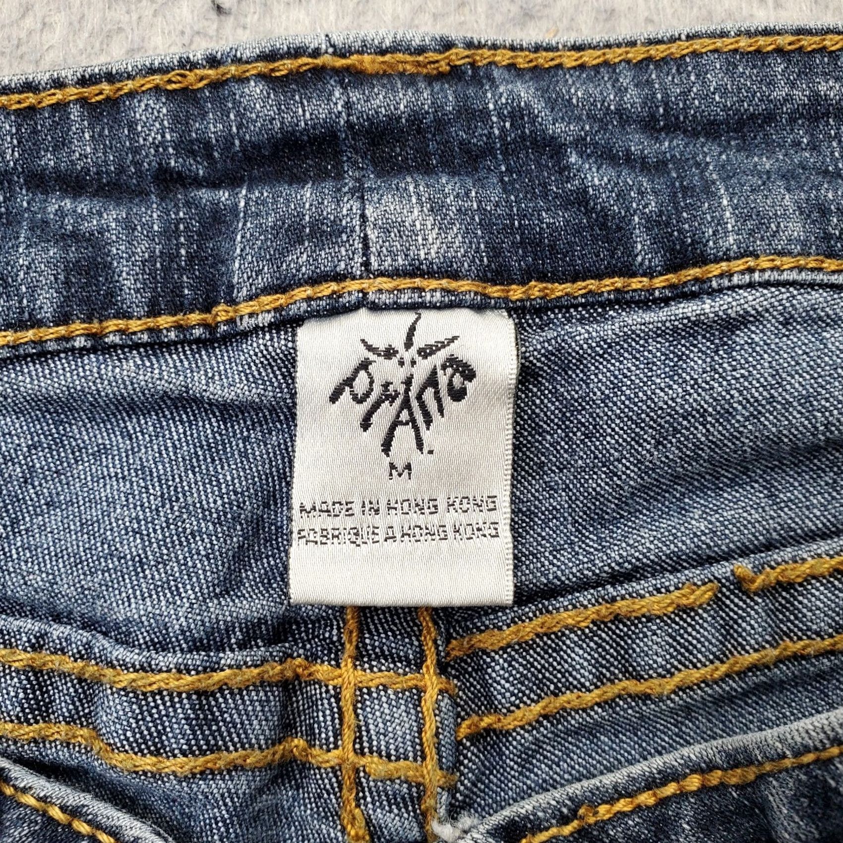 Denime parAna Jeans Womens Bootcut M Blue Denim Low Rise Contrast Stitch Vintage Y2K Size 32" / US 10 / IT 46 - 7 Thumbnail