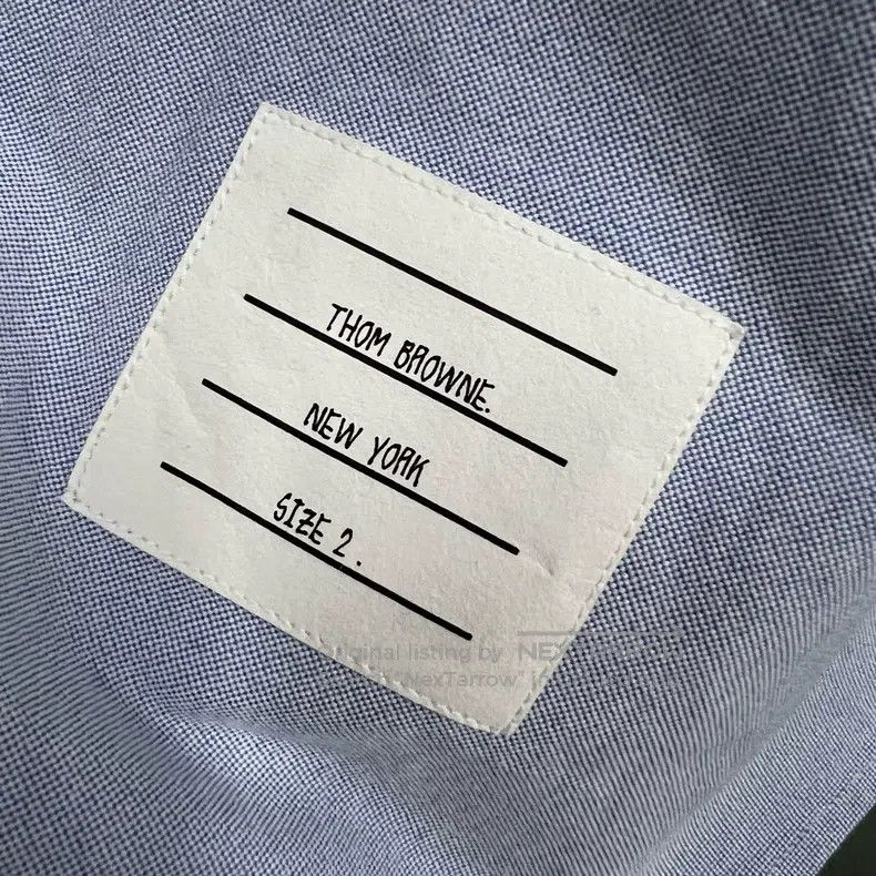 Thom Browne Thom Browne Light blue collar long sleeve shirt Size US M / EU 48-50 / 2 - 2 Thumbnail