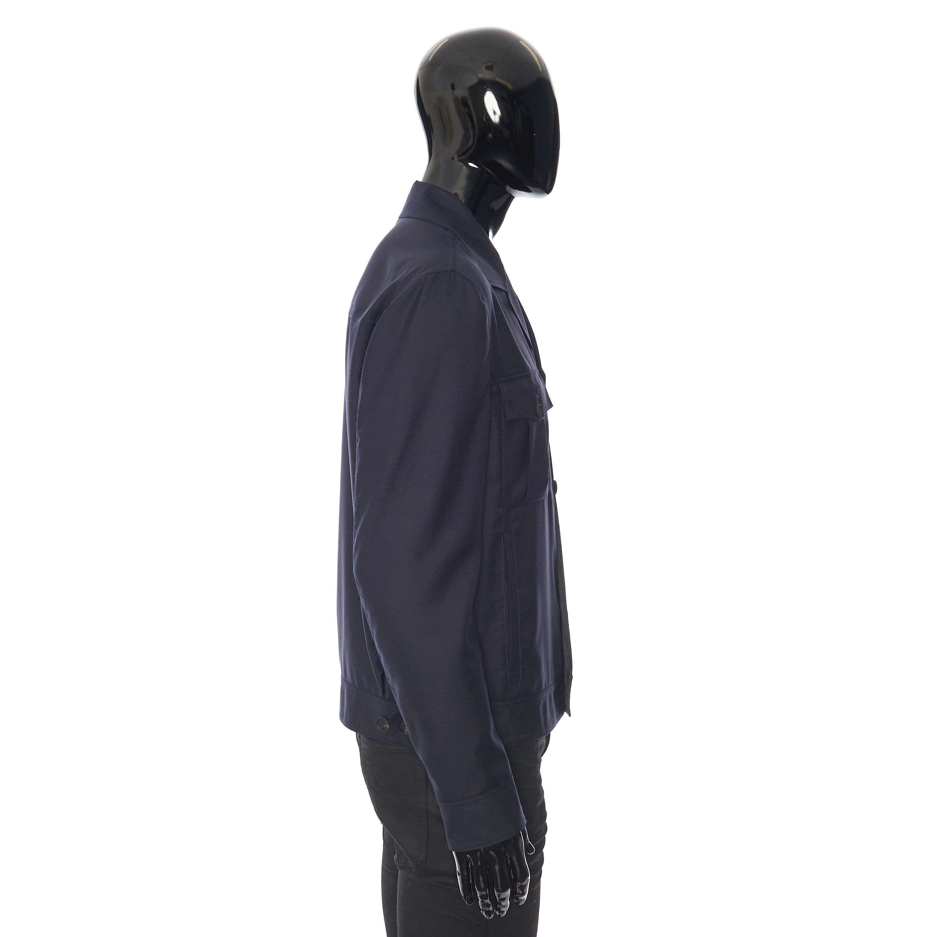 Brioni Ultralight Blouson Jacket In Navy Blue Virgin Wool & Silk Size US S / EU 44-46 / 1 - 8 Thumbnail