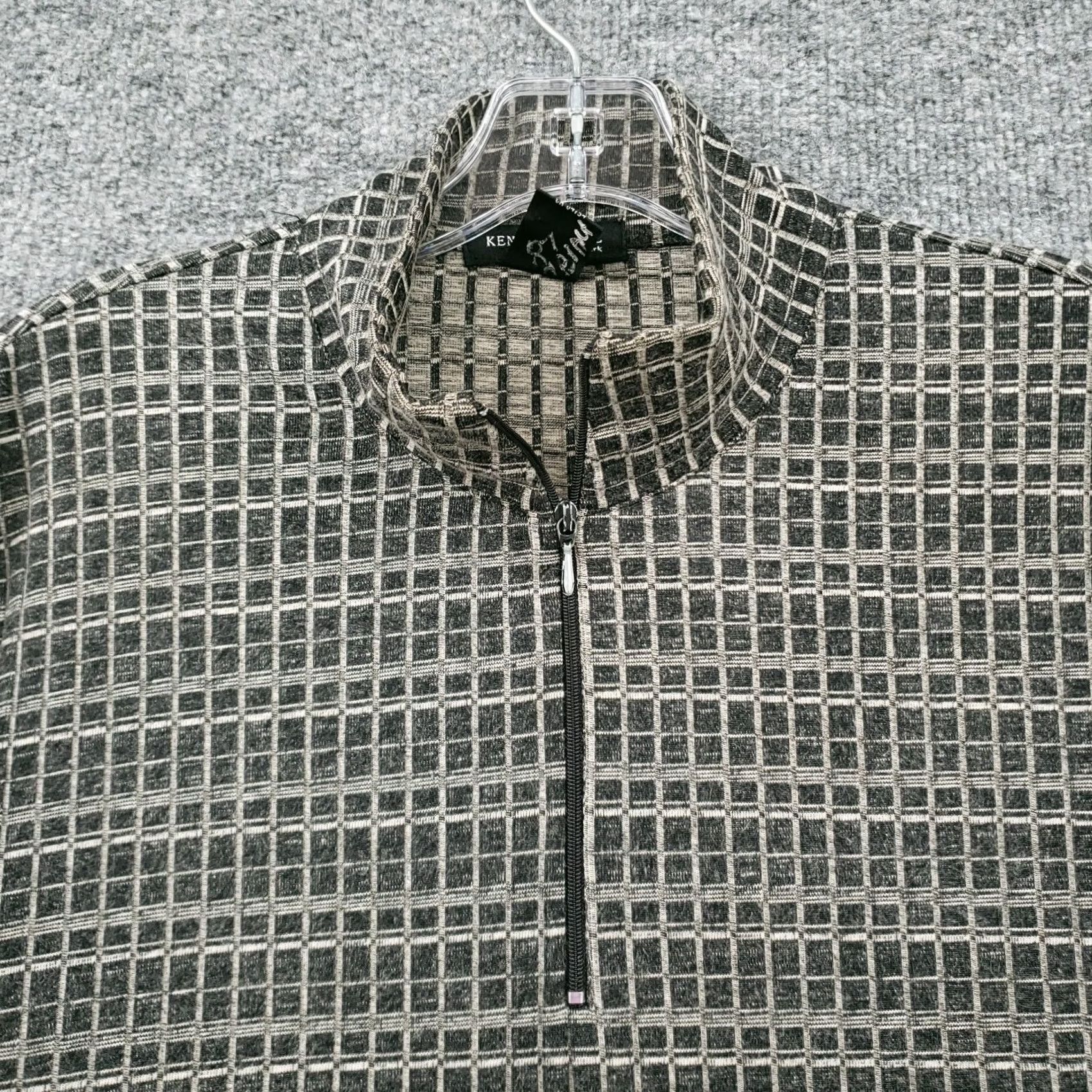 Kenneth Cole Kenneth Cole Sweater Mens L Black Pullover Mock Neck Knit Long Sleeve 1/4 Zip Cotton Blend Size US L / EU 52-54 / 3 - 5 Thumbnail