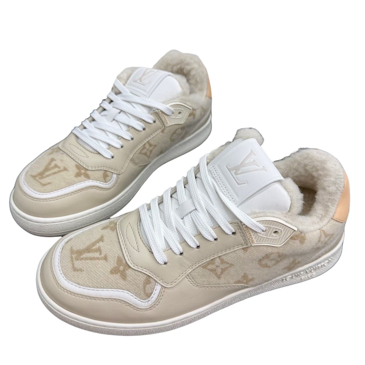 Louis Vuitton Louis Vuitton Monogram Shearling Low-Top Sneakers Size 37.5 Size US 7.5 / IT 37.5 - 1 Thumbnail