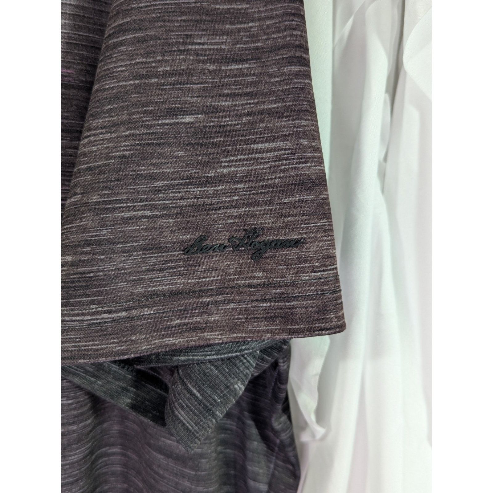 Other Ben Hogan Performance Golf Polo 2XL Purple Gray Striped Size US XXL / EU 58 / 5 - 3 Thumbnail