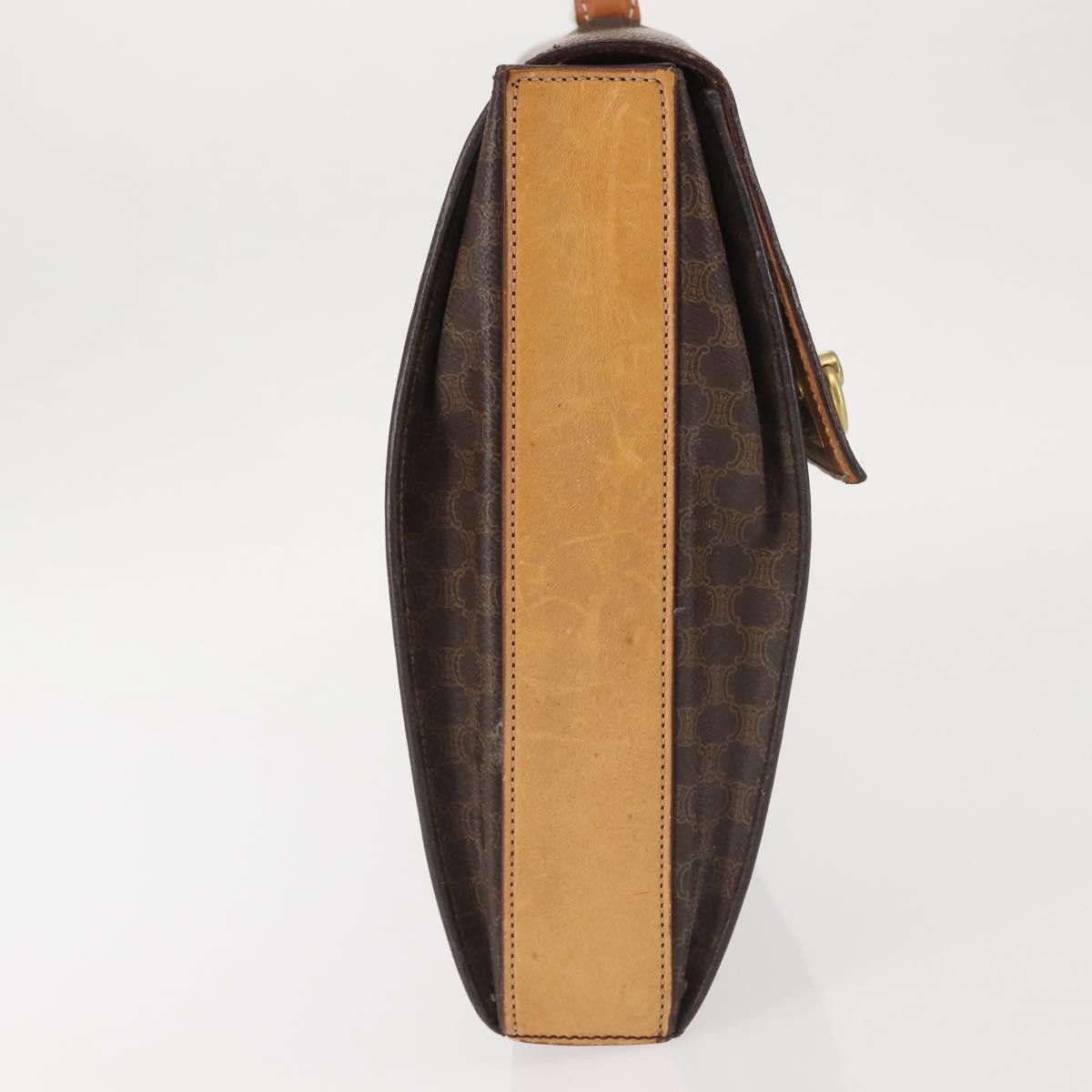 Celine CELINE Macadam Canvas Hand Bag Pvc Leather Brown Gold Size ONE SIZE - 5 Thumbnail