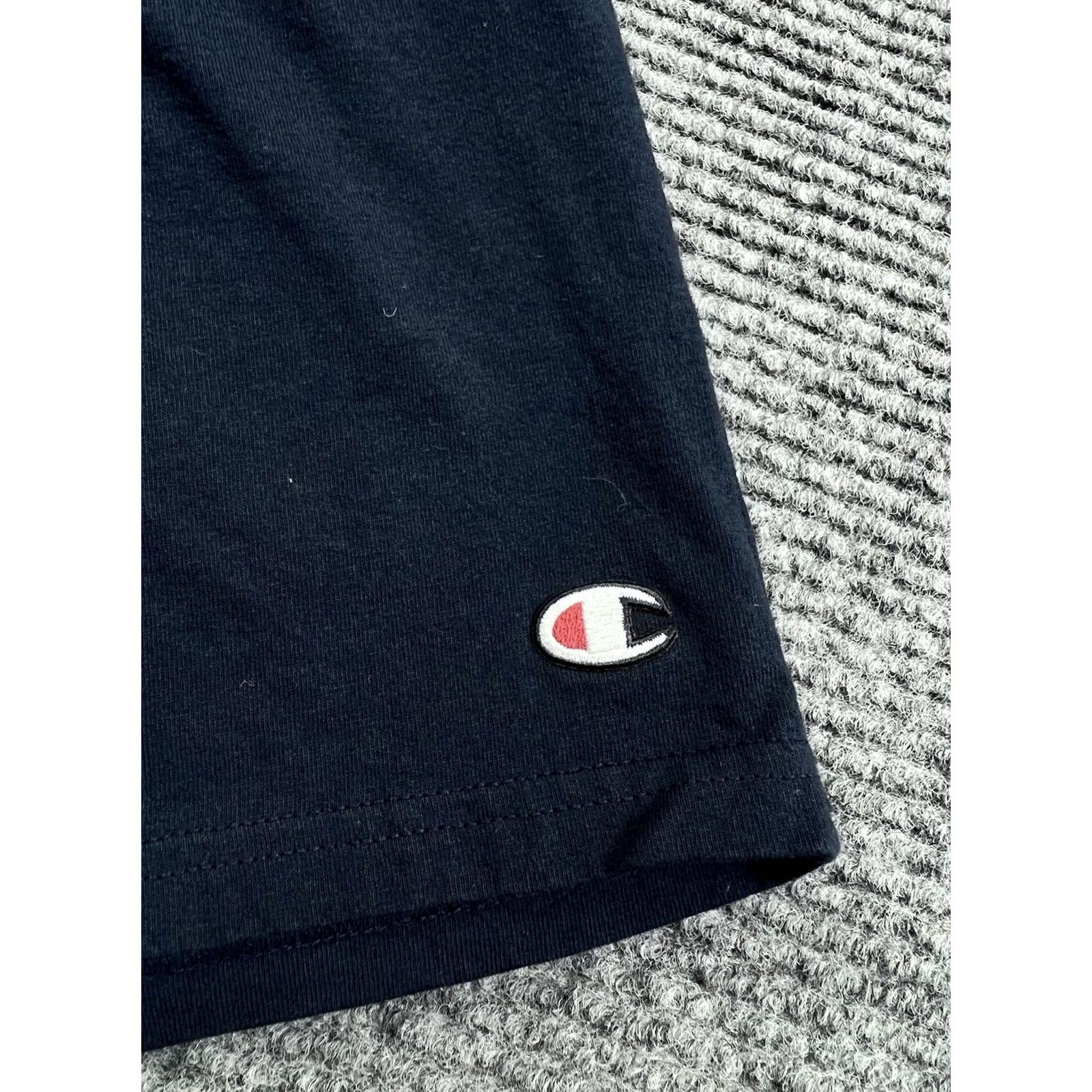 Champion VINTAGE? No — Champion “C” Logo Patch Navy Blue Shorts Mens Medium Stretch Fit Pockets Cotton Size US 31 - 5 Thumbnail