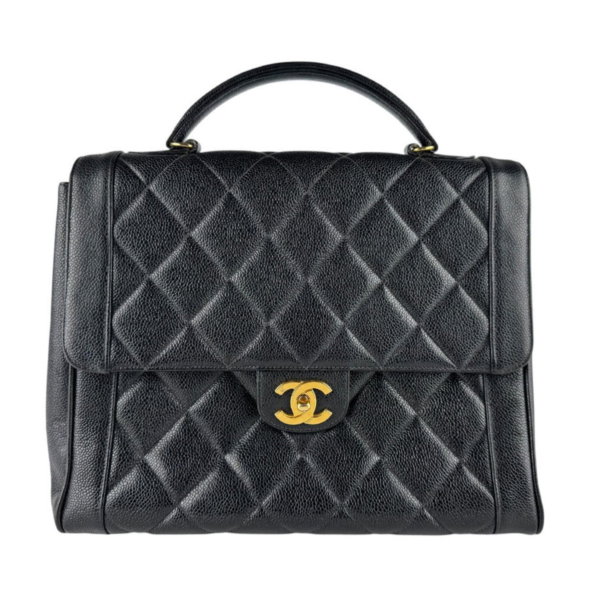 Chanel Chanel handbag, caviar leather, black and gold, women's, z9693 Size ONE SIZE - 1 Thumbnail