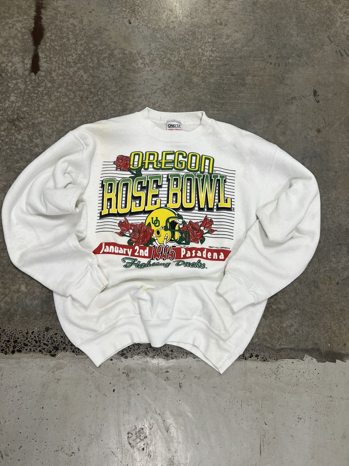 Vintage 90s Oregon Ducks Rose Bowl crewneck Size US L / EU 52-54 / 3 - 1 Thumbnail