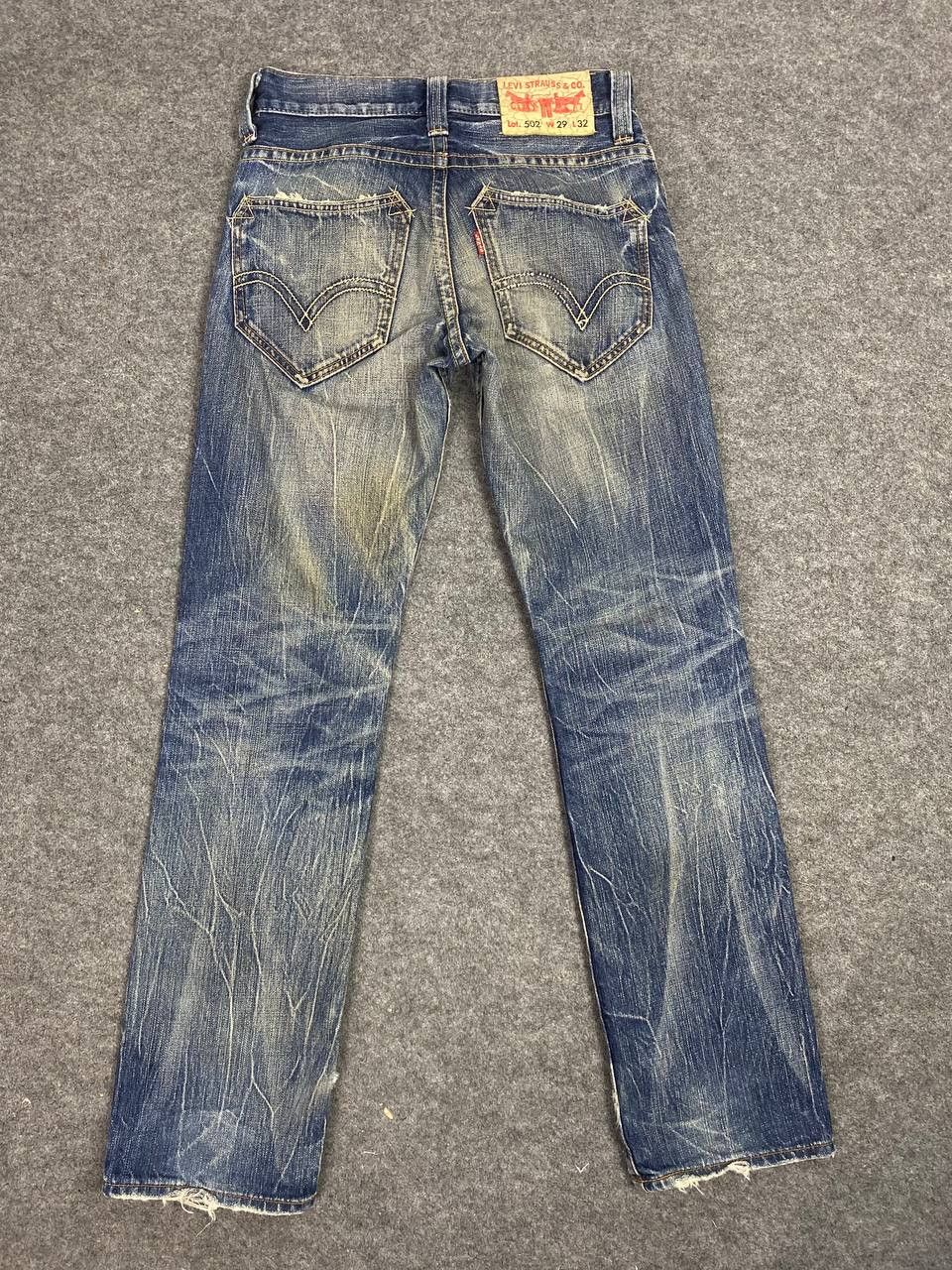 Levi's vintage levis 502 faded distressed denim nice design Size US 30 / EU 46 - 2 Thumbnail