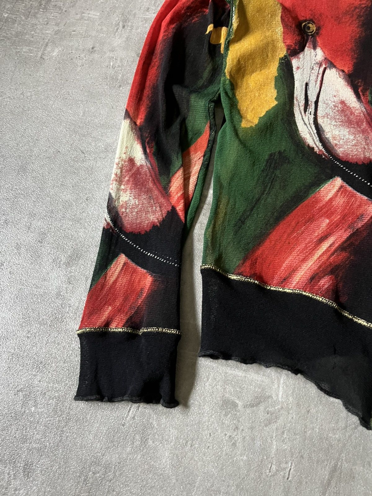 Jean Paul Gaultier Vintage Jean Paul Gaultier S/S 96 Flamingo zip mesh jacket Size US S / EU 44-46 / 1 - 2 Thumbnail
