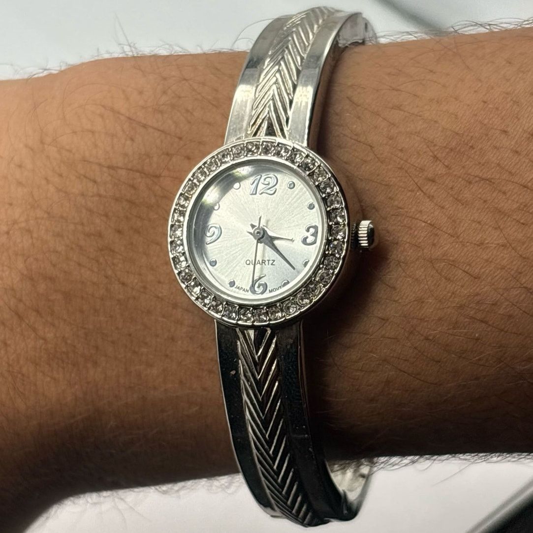 Other Stunning Silver Crystal Quartz Watch Size ONE SIZE - 1 Thumbnail