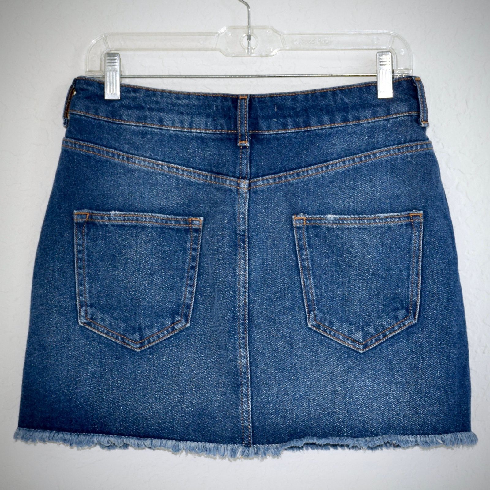 Zara Zara Denim Distressed Mini Skirt Size M NWT Size 28" / US 6 / IT 42 - 3 Thumbnail