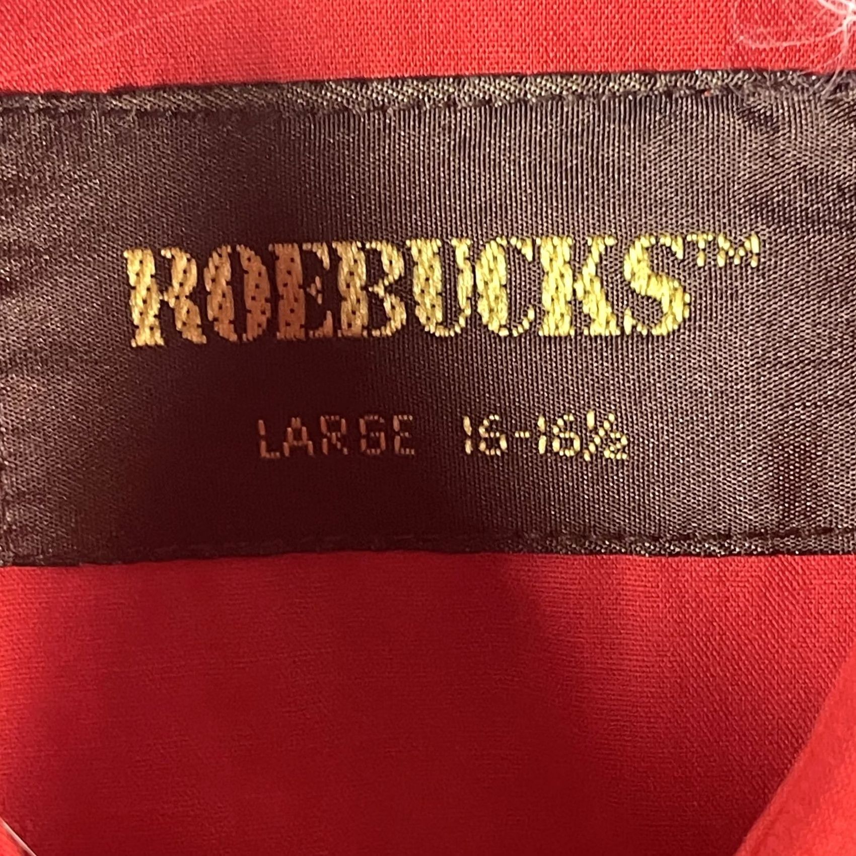 Vintage Vintage Roebucks Shirt Mens Large Red Western Pearl Snap Long Sleeve Cowboy 80s Size US L / EU 52-54 / 3 - 4 Thumbnail