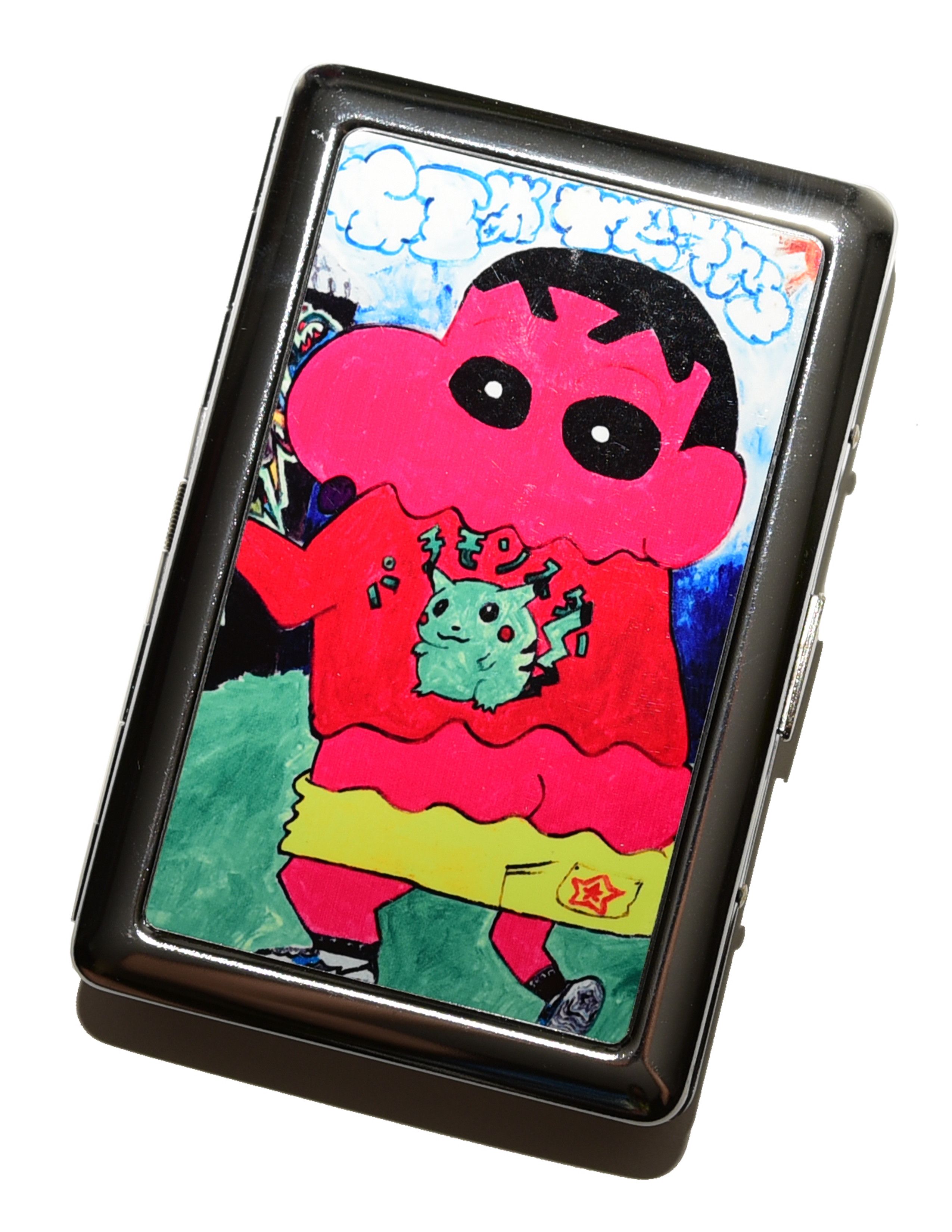 image of Asspizza The Star Team Shin Chan Cigarette Case in Pink, Men's
