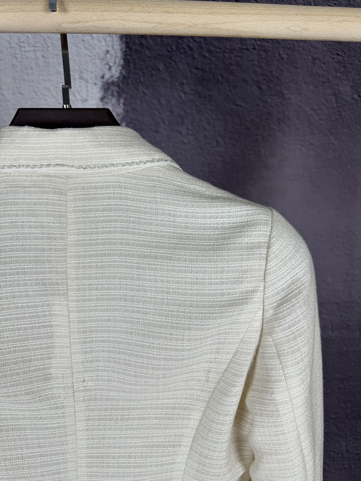 Japanese Brand × Masaki Matsushima Masaki Matsushima ivory striped blazer jacket size 11AR Size S / US 4 / IT 40 - 12 Thumbnail
