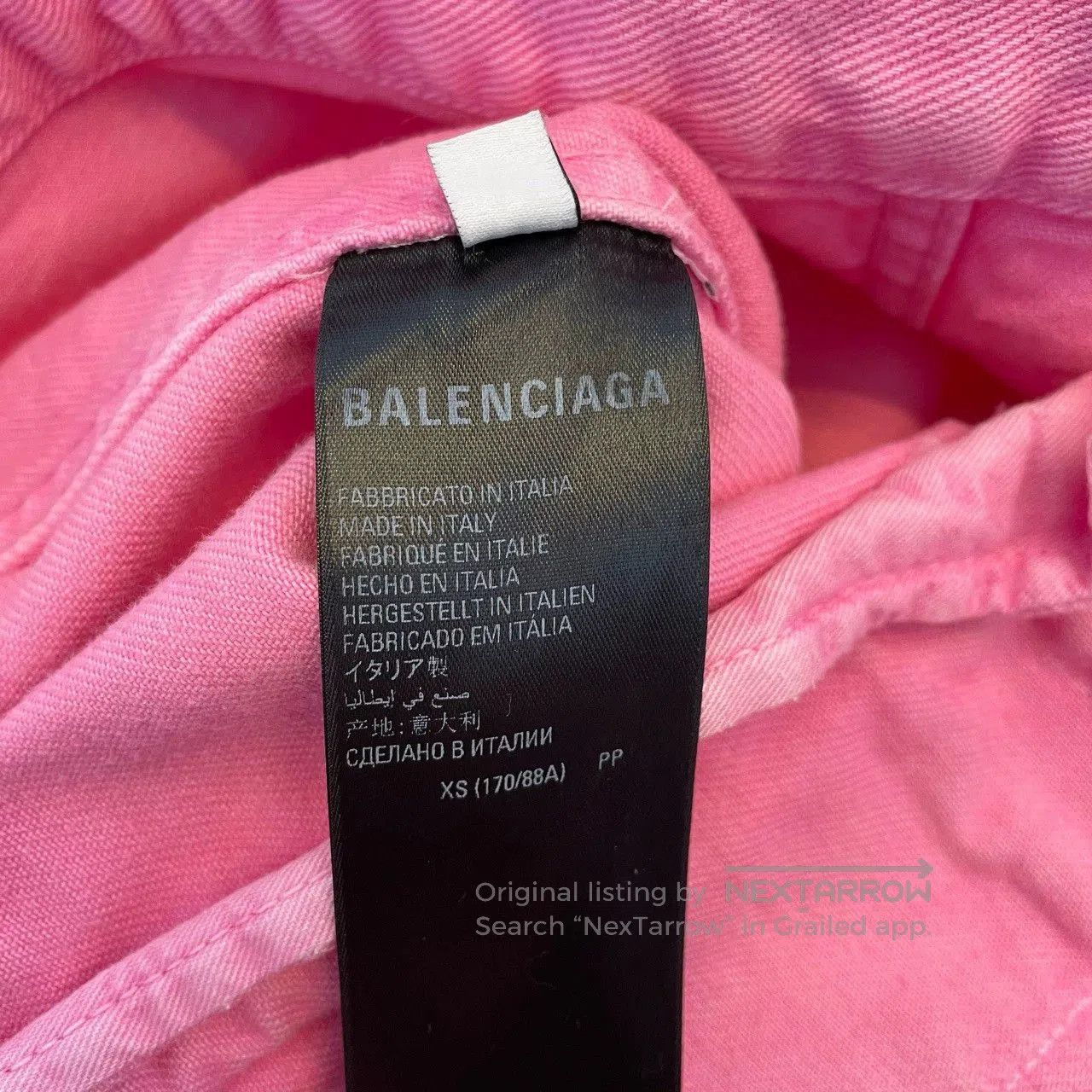 Balenciaga Balenciaga Pink Washed Denim Jacket. Size US XS / EU 42 / 0 - 4 Thumbnail