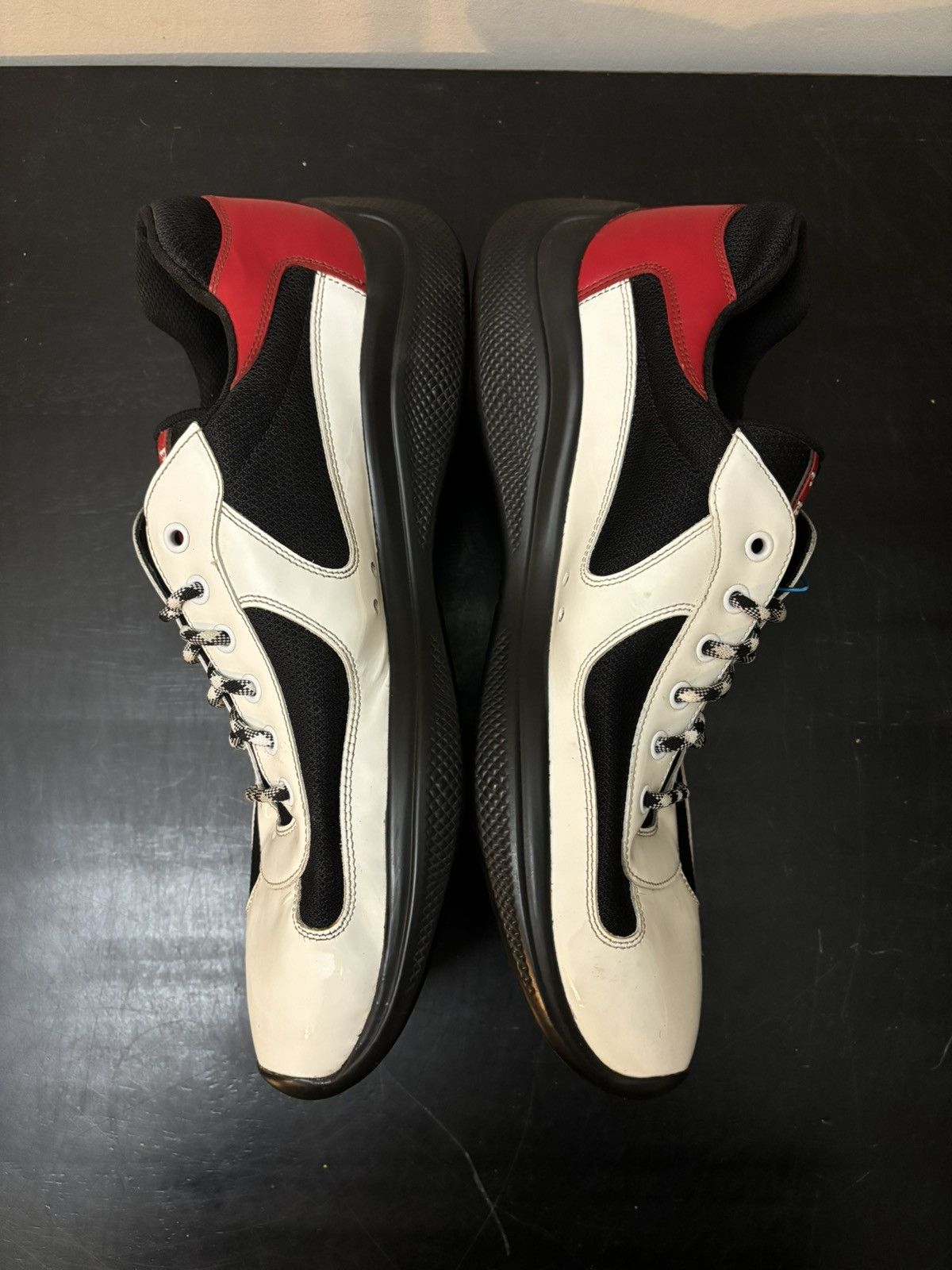 Prada Prada America’s Cup Patent Leather White Red Black Size US 12 / EU 45 - 3 Thumbnail