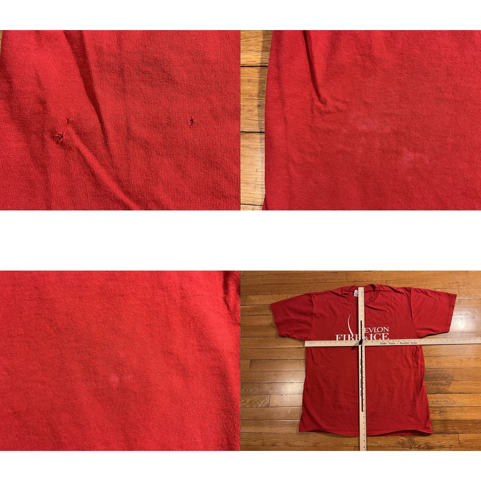 Jerzees VINTAGE Revlon Fire & Ice Shirt Men’s XL Red 80s 90s Graphic Print Jerzees Crew Neck Short Sleeve Logo Men T-Shirt Size US XL / EU 56 / 4 - 8 Thumbnail
