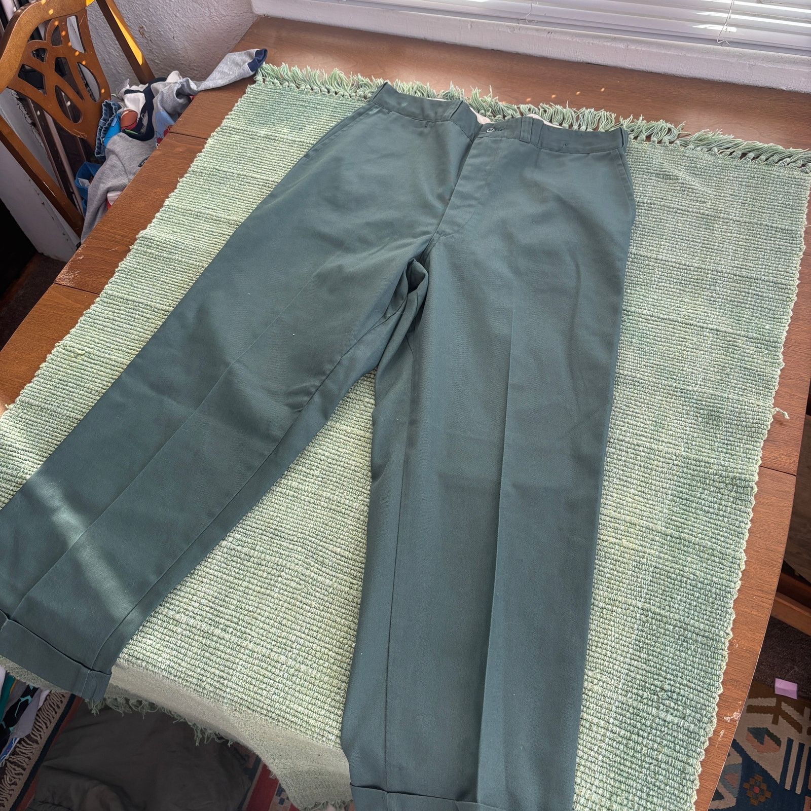 Lee × Vintage True vintage 60s era Lee gray tech twill pleated trousers Size US 34 / EU 50 - 6 Thumbnail