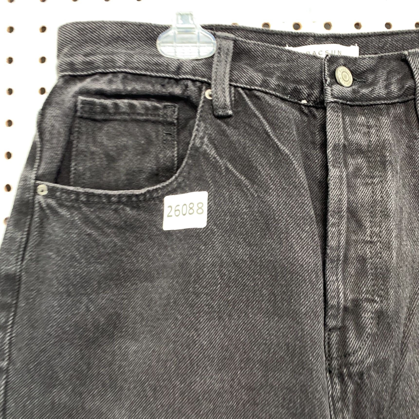 Pacsun Pacsun Womens Dad Jean Black High Rise Button Fly Baggy Straight Size 30 28x30.5 Denim Size 30" / US 8 / IT 44 - 7 Thumbnail