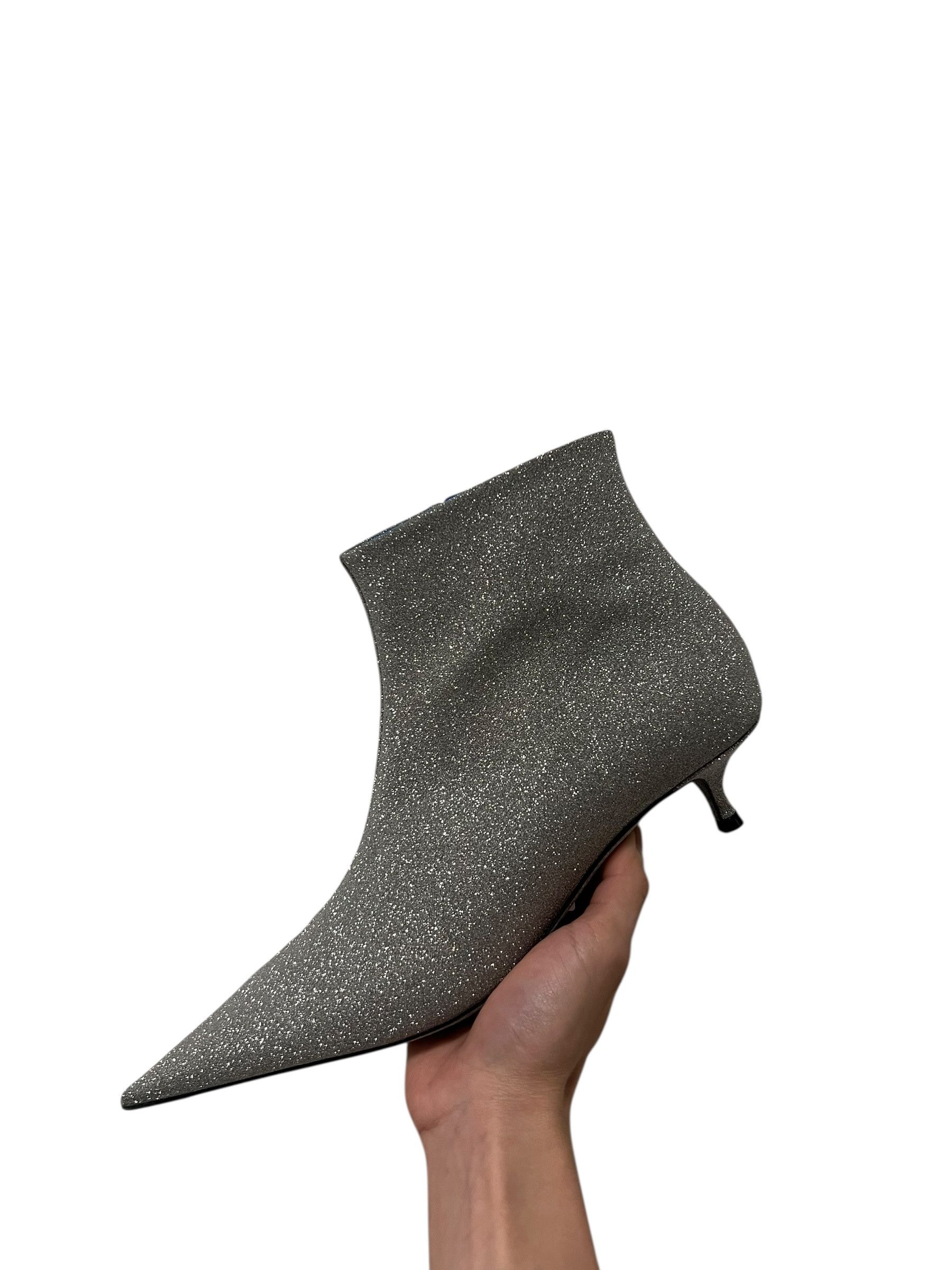 Balenciaga Balenciaga Knife Glitter boot heel Size US 7 / IT 37 - 3 Thumbnail