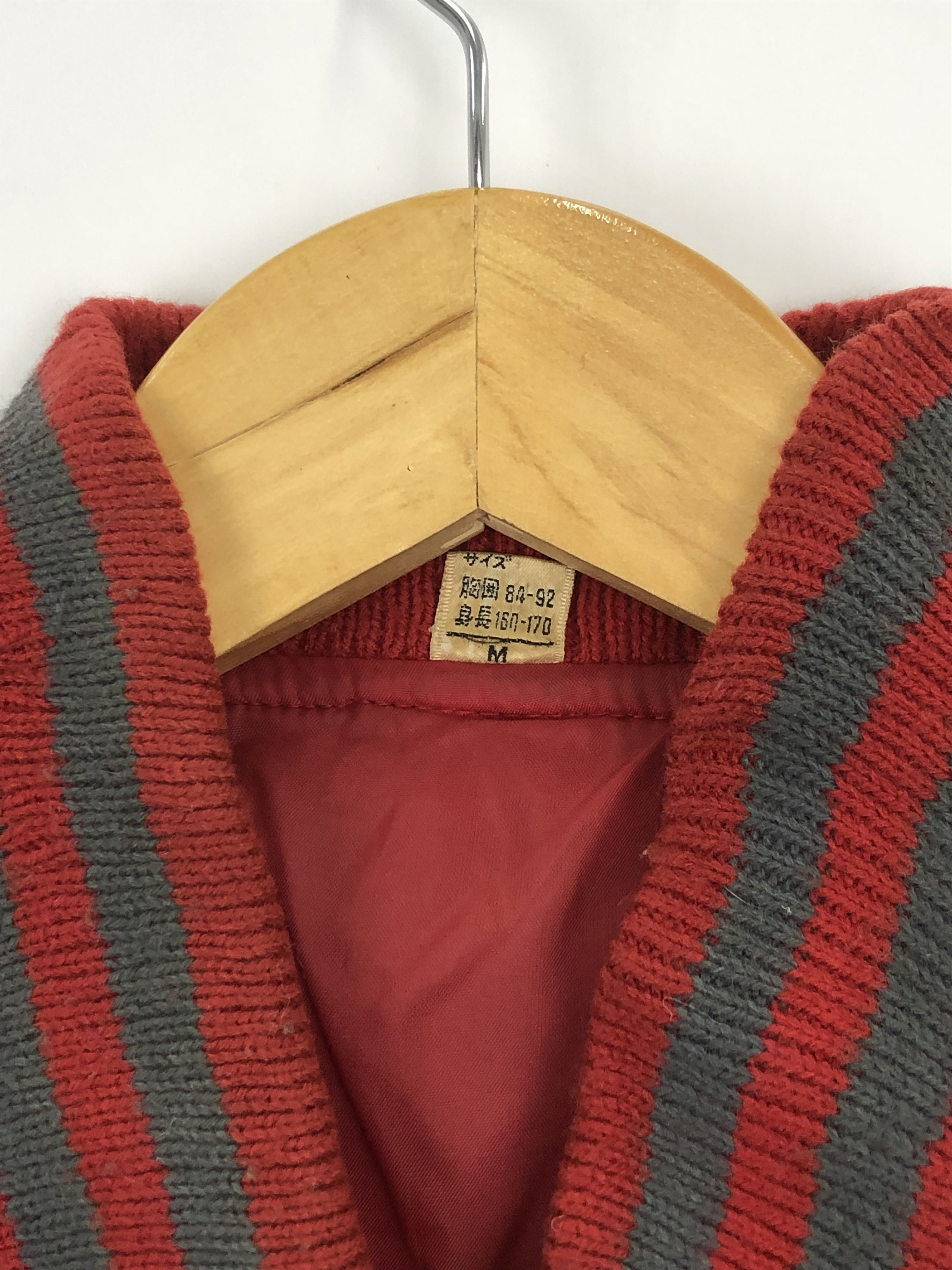 Japanese Brand Vintage Japanese Brand Wool Varsity Jacket Red V0370 Size US M / EU 48-50 / 2 - 10 Thumbnail
