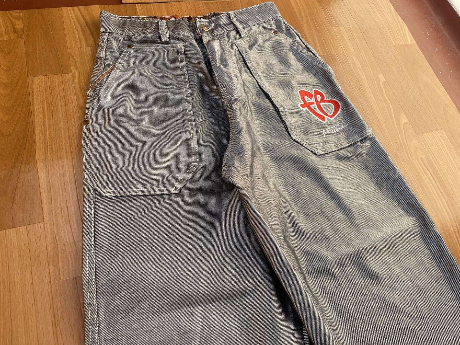 Fubu FUBU jeans shiny vintage baggy silver metallic Fat Albert 30 Size US 30 / EU 46 - 7 Thumbnail