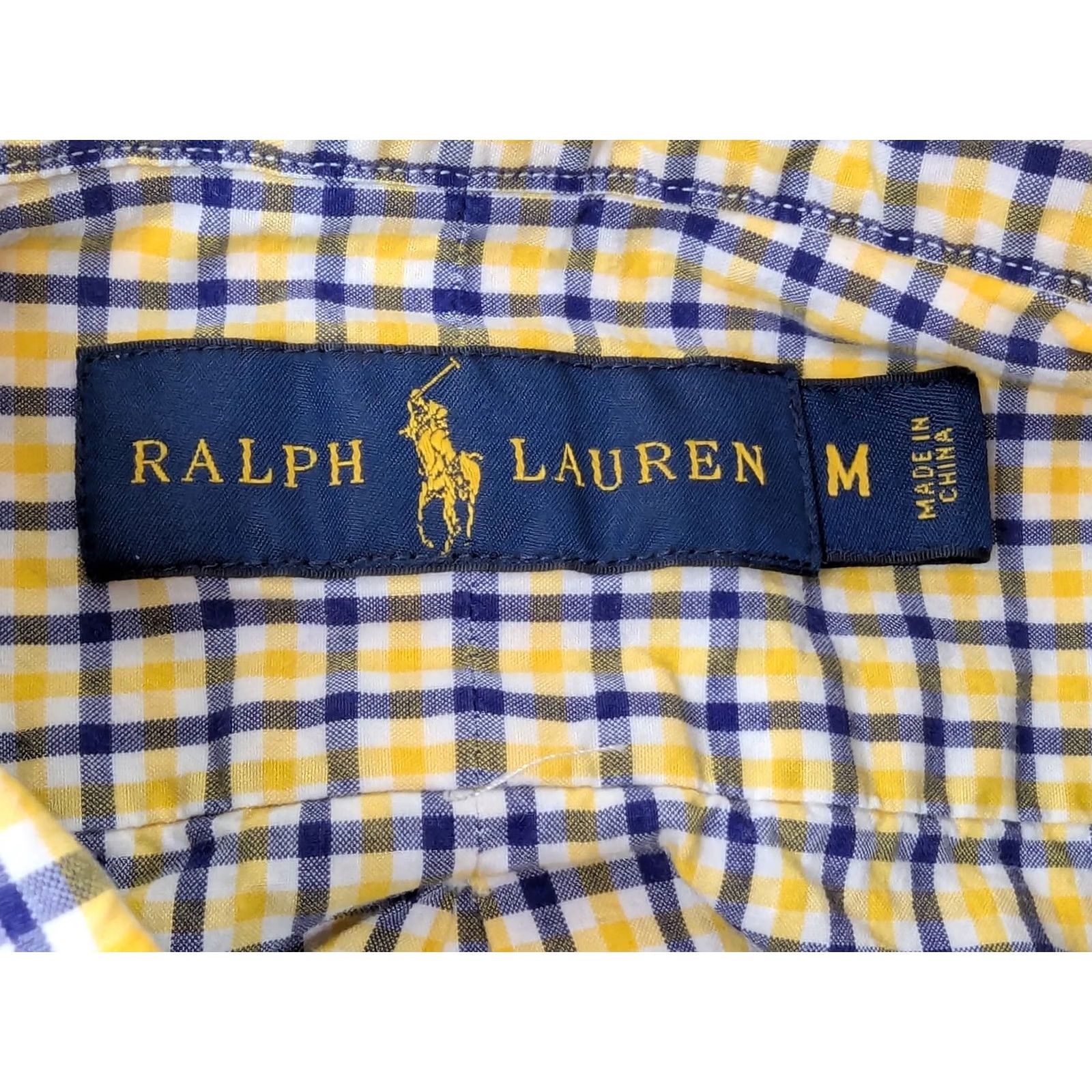 Polo Ralph Lauren VINTAGE Polo Ralph Lauren Button-Down Long Sleeve Shirt Men M Plaid Blue Yellow Cotton Size US M / EU 48-50 / 2 - 3 Thumbnail