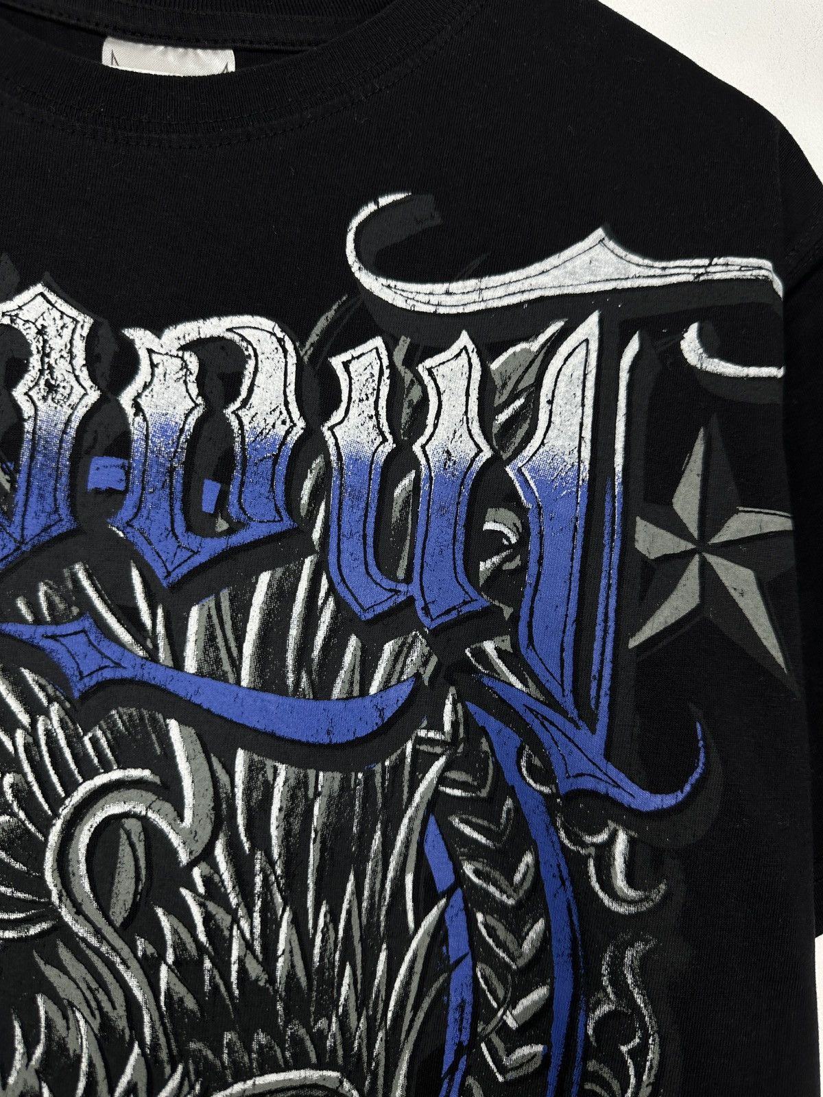 Tapout Tapout All Over Print Skull Wings Cross T Shirt Tee Size US M / EU 48-50 / 2 - 9 Thumbnail