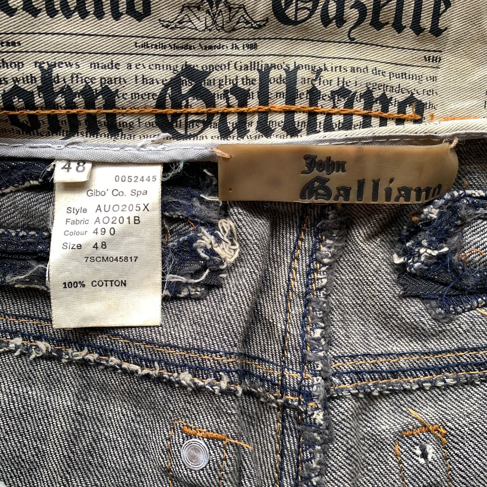 John Galliano Vintage John Galliano Gazette Denim Size US 34 / EU 50 - 5 Thumbnail