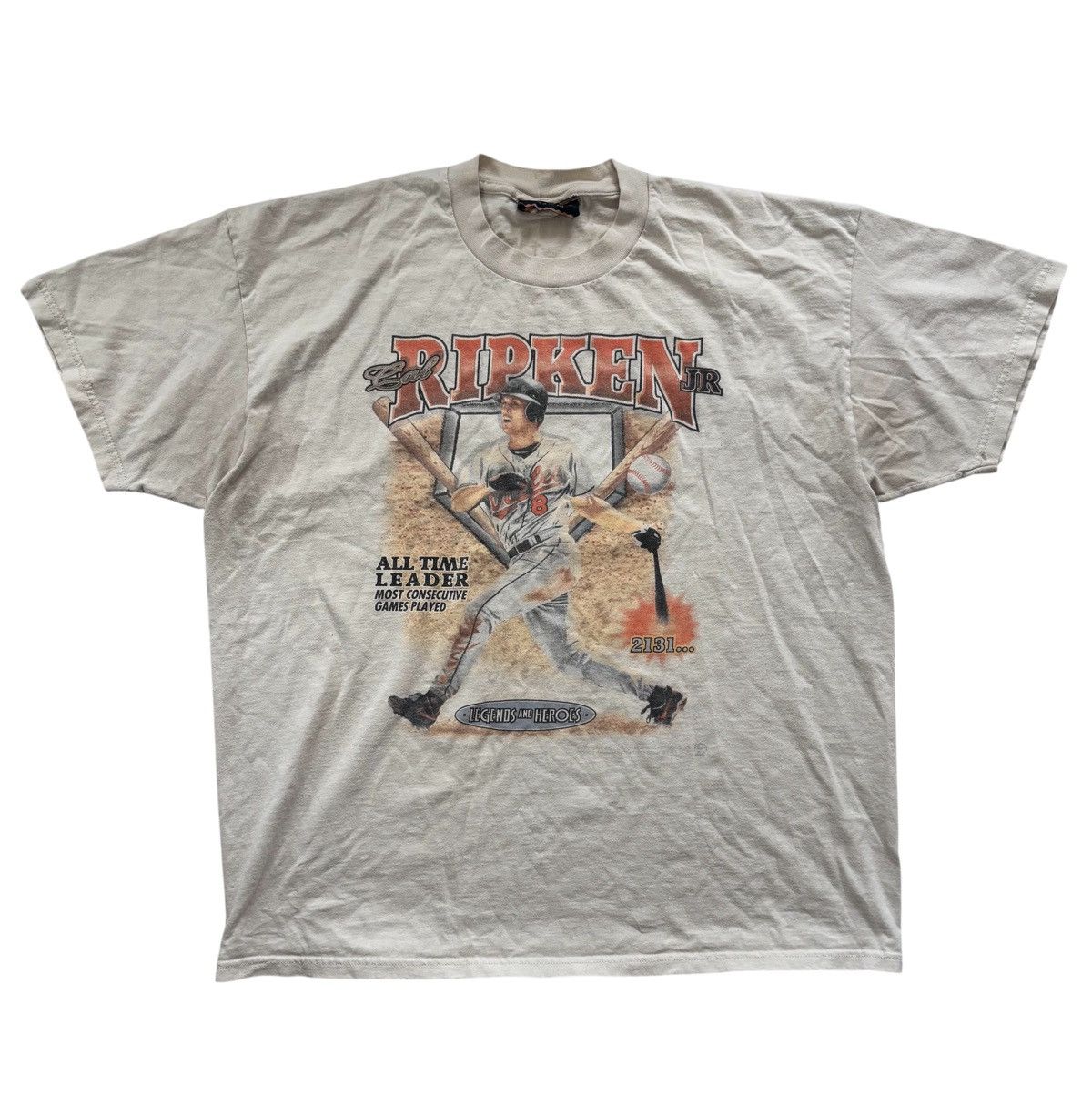 Vintage Vintage 1995 Ripken JR MLB Tee Size US XL / EU 56 / 4 - 1 Thumbnail