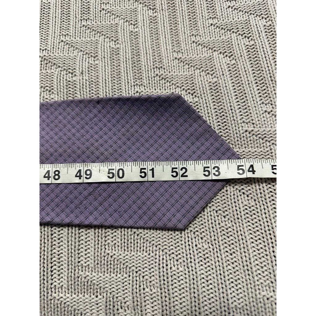 Vintage Bronzini purple plaid tie Size ONE SIZE - 3 Thumbnail