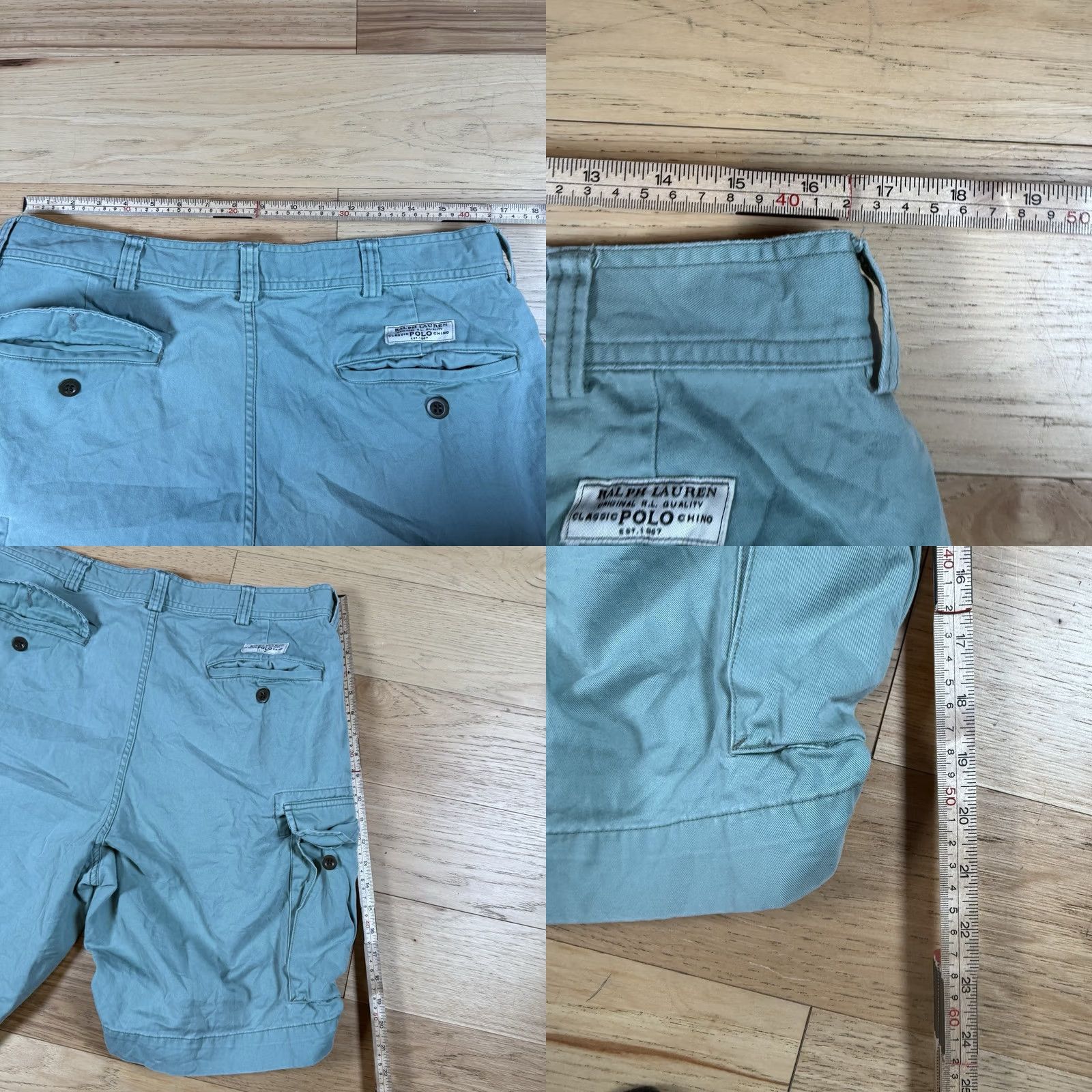 Polo Ralph Lauren VINTAGE Polo Ralph Lauren Cargo Shorts Men 34 Beige Green Baggy Chino Military Style Mens Size US S / EU 44-46 / 1 - 8 Thumbnail