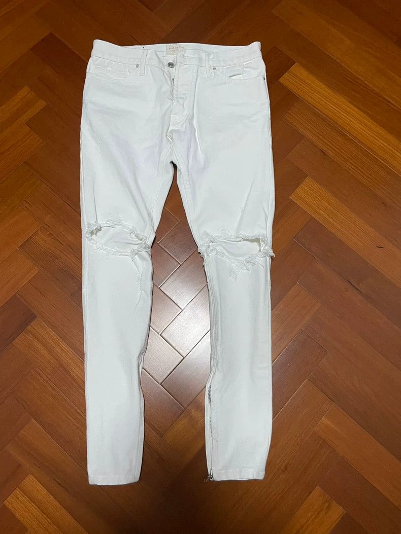 Fear of God Fear of God White Maxfield Denim Jeans Size US 32 / EU 48 - 1 Thumbnail
