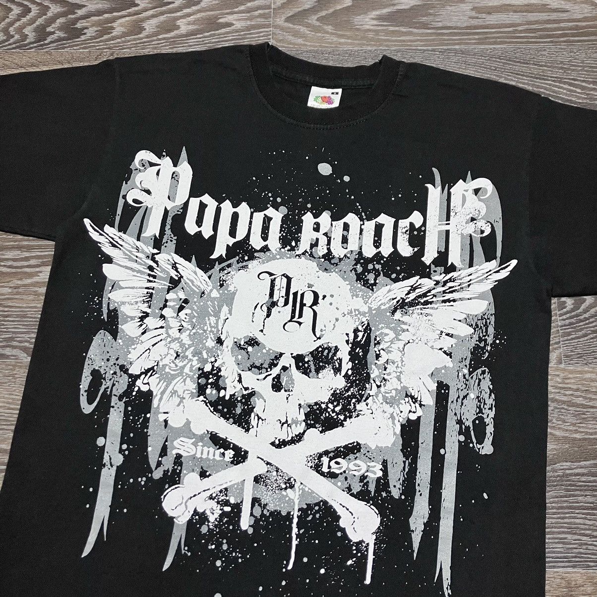 Band Tees PAPA ROACH Come To Papa Skull Doubleside Graphic T-shirt Size US S / EU 44-46 / 1 - 3 Thumbnail