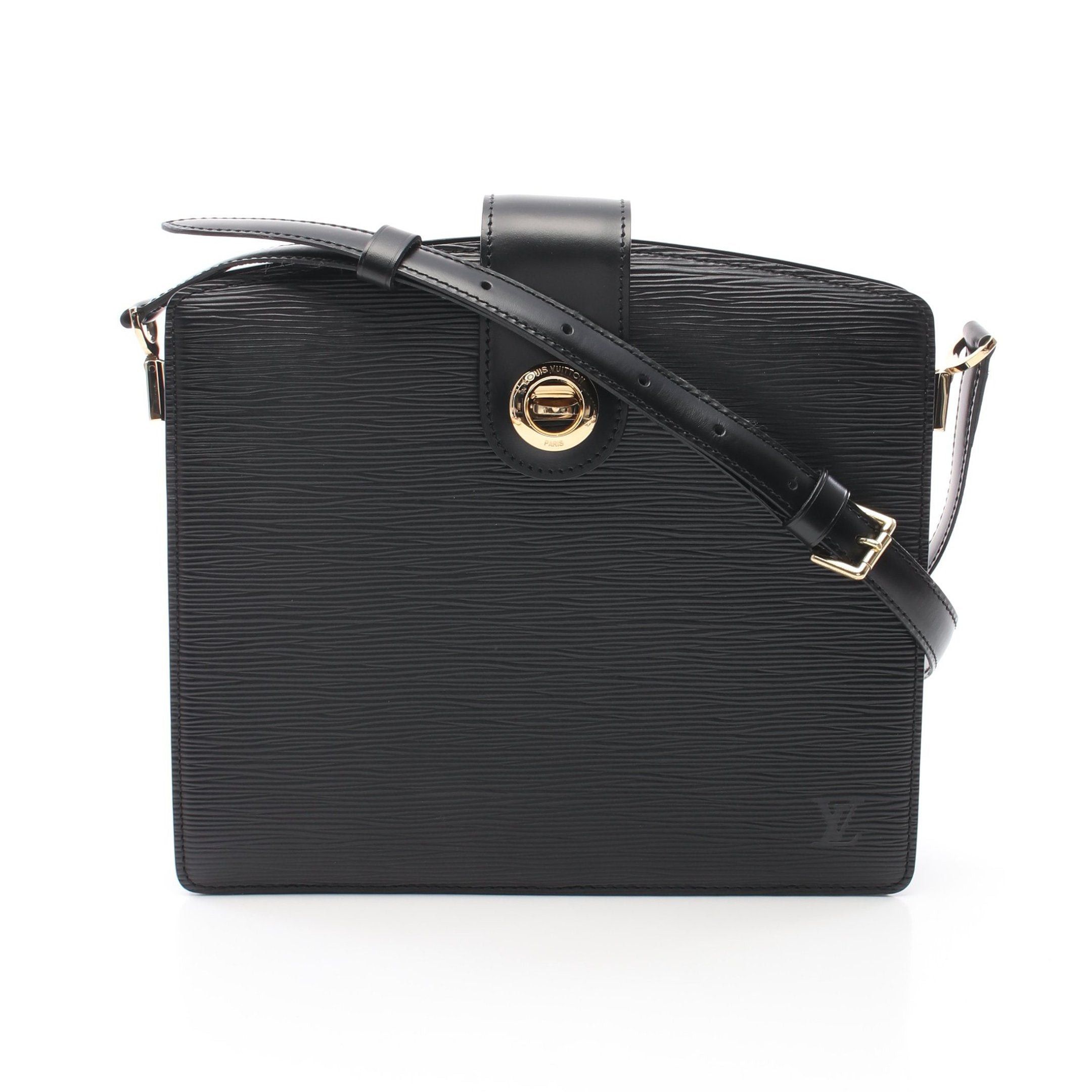 image of Louis Vuitton Capuchin Epi Noir Shoulder Bag Leather Black, Women's