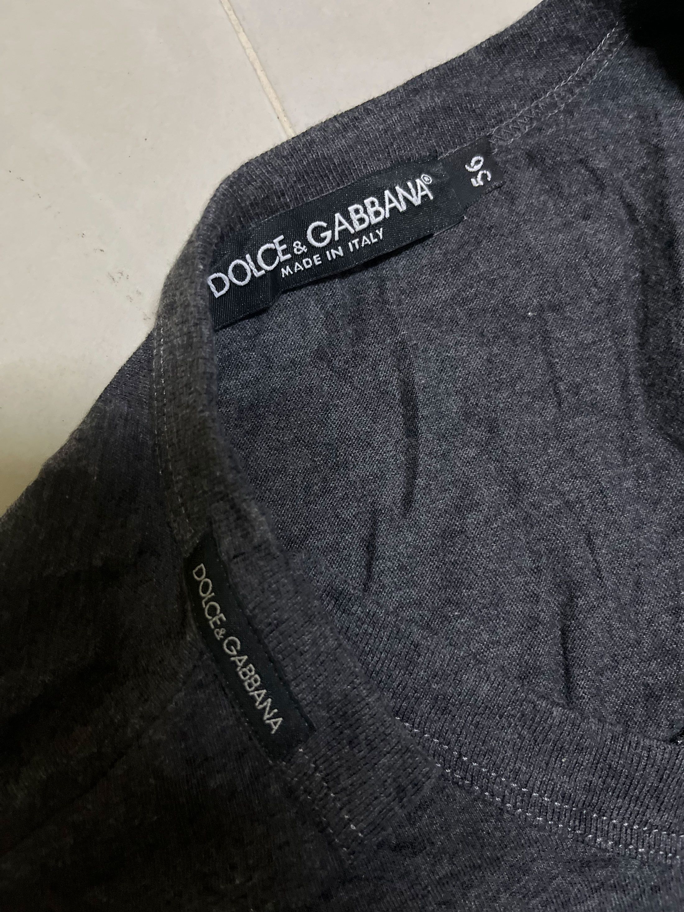 Dolce & Gabbana Dolce & Gabbana V Neck Tipped Blank Short Sleeve Size US XL / EU 56 / 4 - 3 Thumbnail