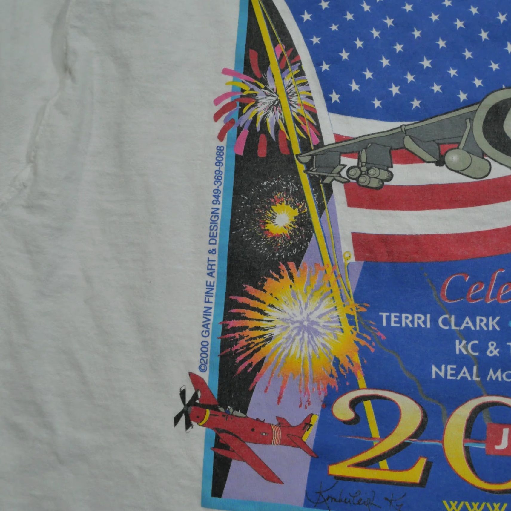 Fruit Of The Loom VINTAGE Fruit of the Loom T-Shirt Mens XL White USA Fourth of July Y2K 2000 Graphic Print Size US XL / EU 56 / 4 - 7 Thumbnail