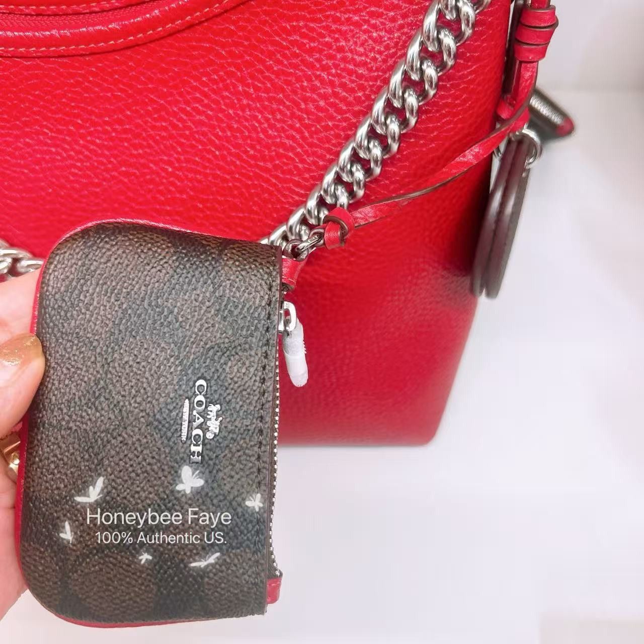 Coach Laurel Shoulder Bag With Mirror Charm And Pouch CBI94 Size ONE SIZE - 5 Thumbnail