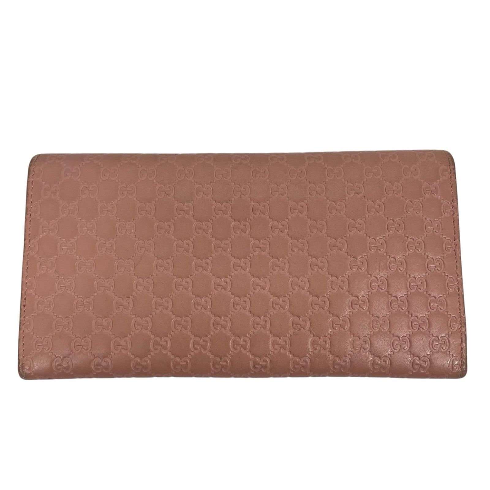 Gucci GUCCI Pink Microguccissim Leather Long Bifold Wallet GG Logo Size ONE SIZE - 3 Thumbnail