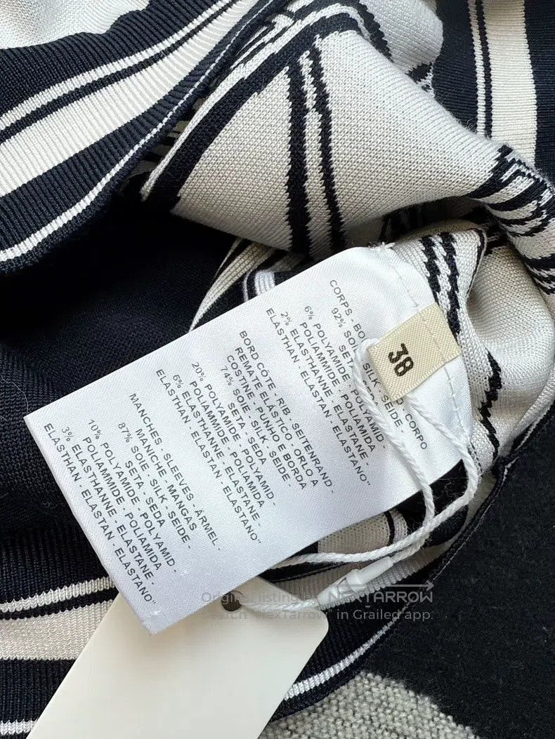 Hermes Hermes Dark blue and white rope pattern knit short-sleeve Size XS / US 0-2 / IT 36-38 - 6 Thumbnail