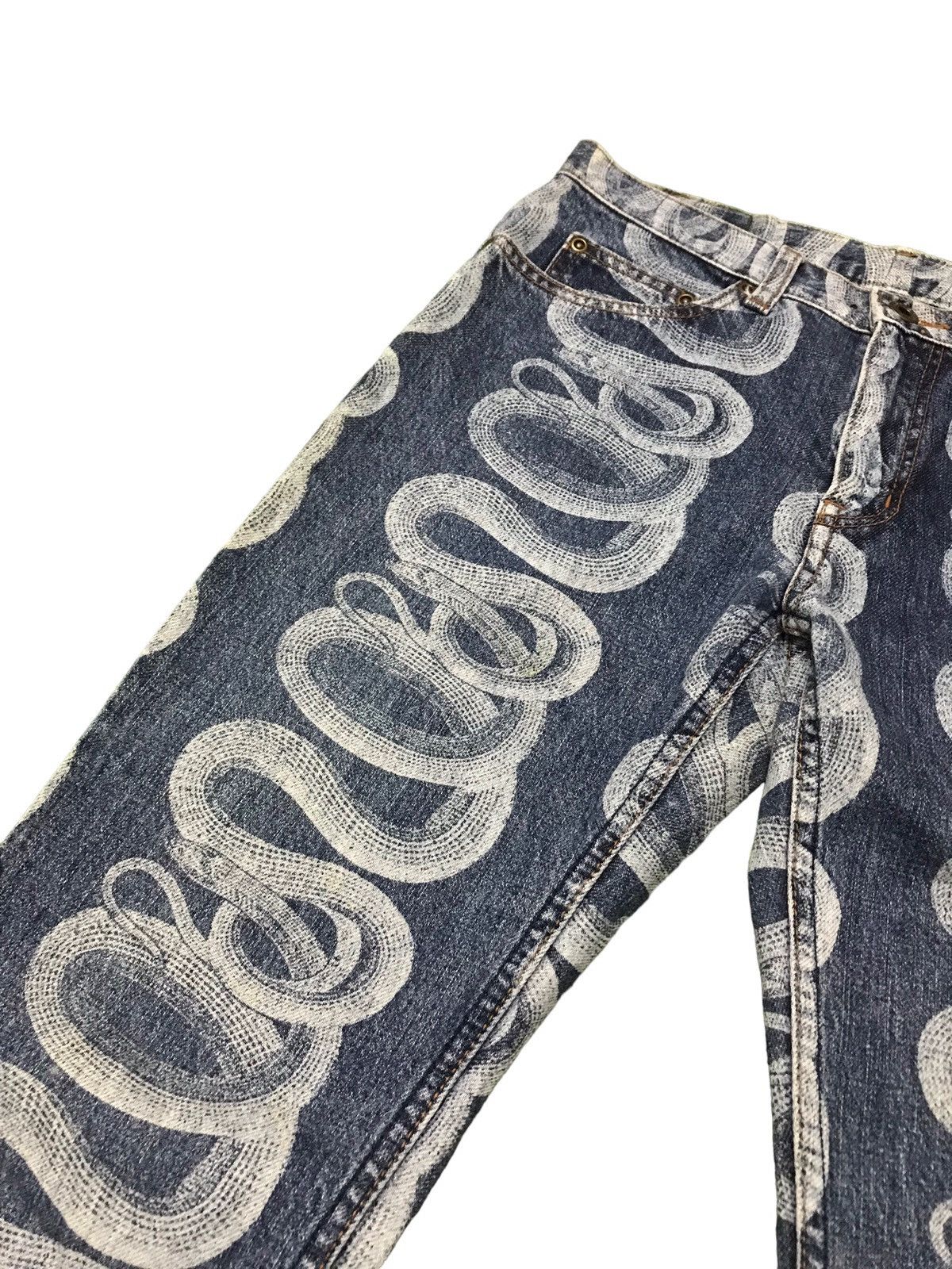 Hysteric Glamour BEST OFFER🔥🔥 Hysteric Glamour XXX Line Snake Print Jeans Size US 29 - 4 Thumbnail