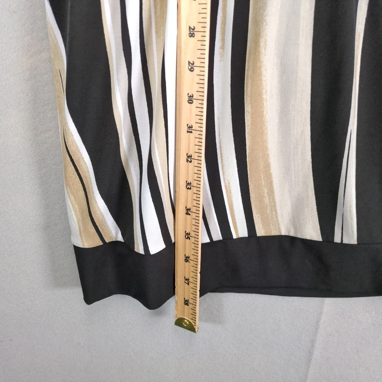White House Black Market WHBM Striped Blouson Sleeveless Mini Dress Sz L Stretch Belt Size L / US 10 / IT 46 - 8 Thumbnail