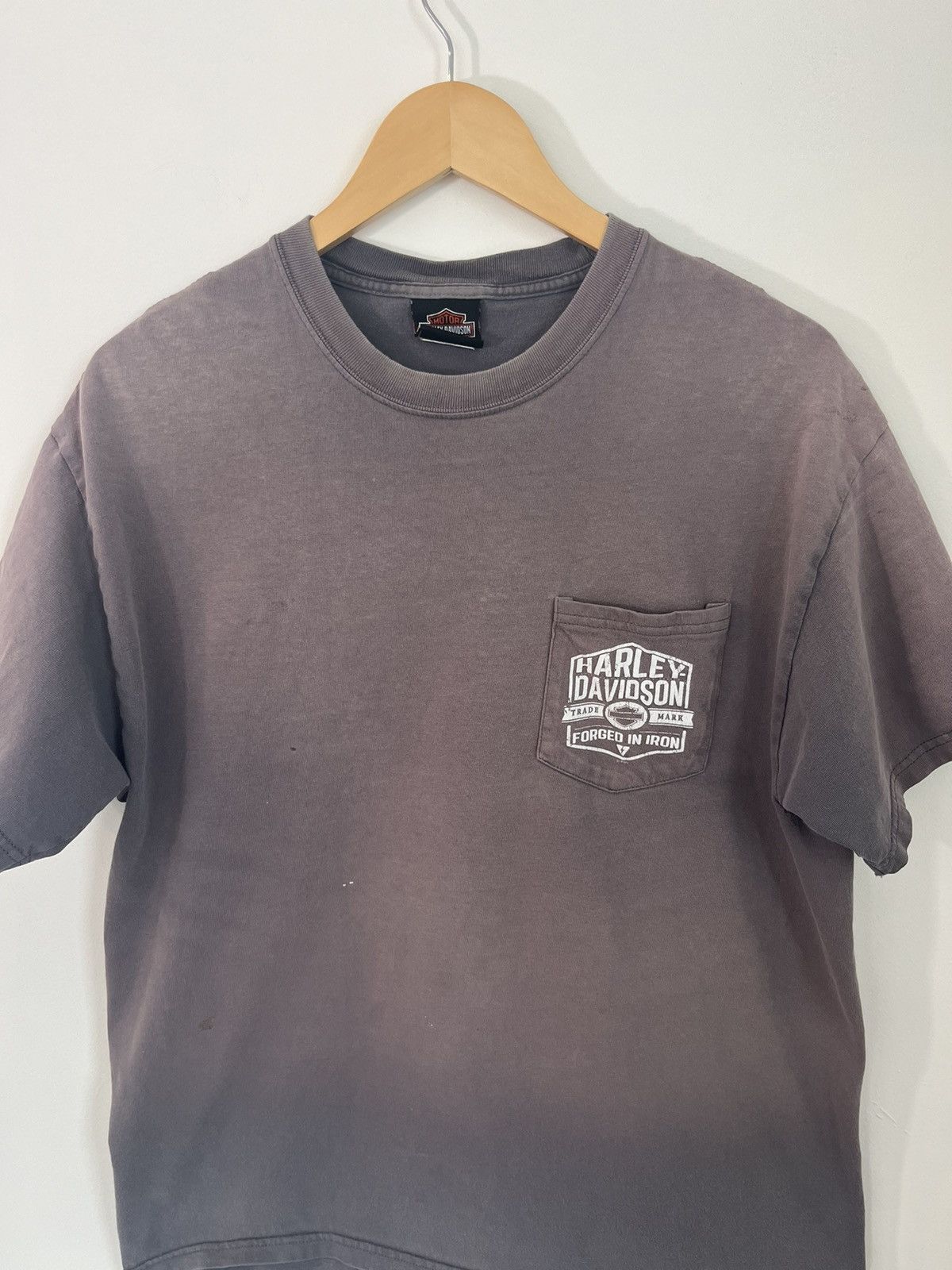 Harley Davidson HOLLYWOOD CA Vintage Sun Faded Pocket Tee Size US L / EU 52-54 / 3 - 2 Thumbnail