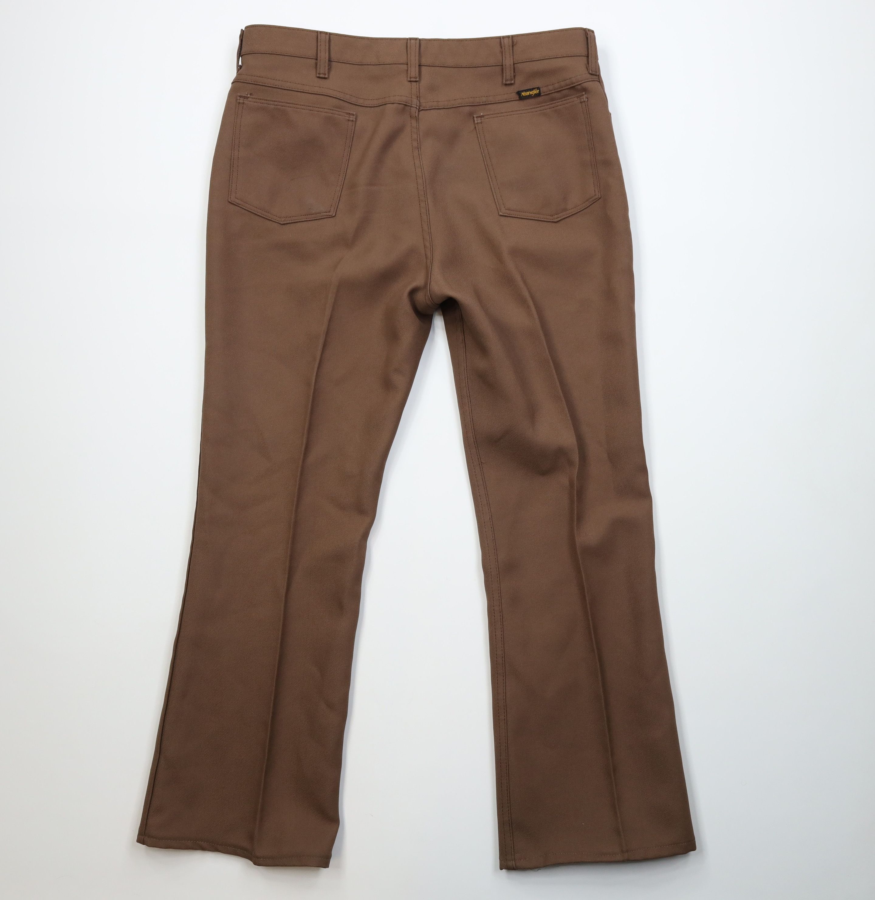 Wrangler Vintage 70s Wrangler Knit Flared Wide Leg Chino Pants USA Size US 36 / EU 52 - 11 Thumbnail