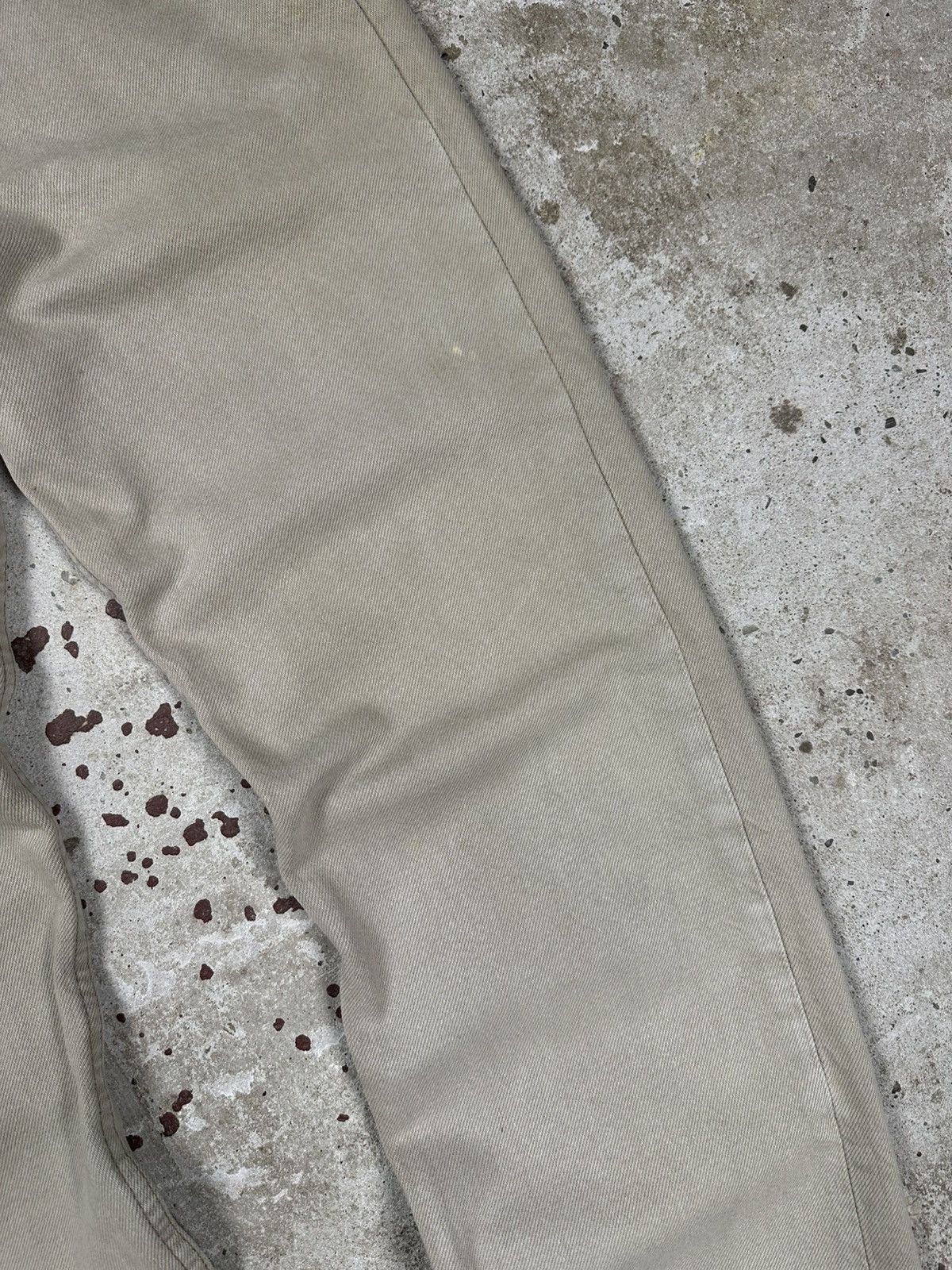 Levi's × Vintage Vintage 1995 Levi’s 501 Beige Distressed Denim Pants Jeans Size US 31 - 6 Thumbnail