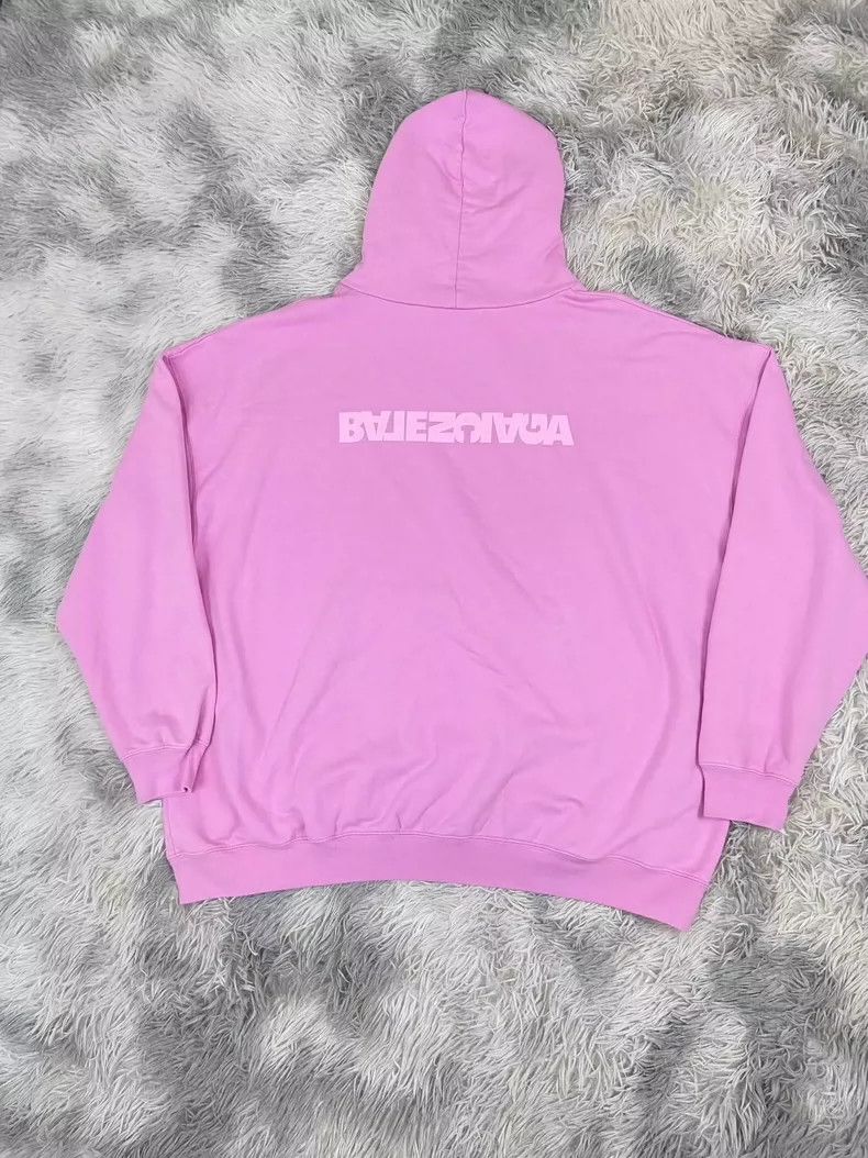 Balenciaga Balenciaga Pink reverse logo embroidered sweater Size US XS / EU 42 / 0 - 4 Thumbnail